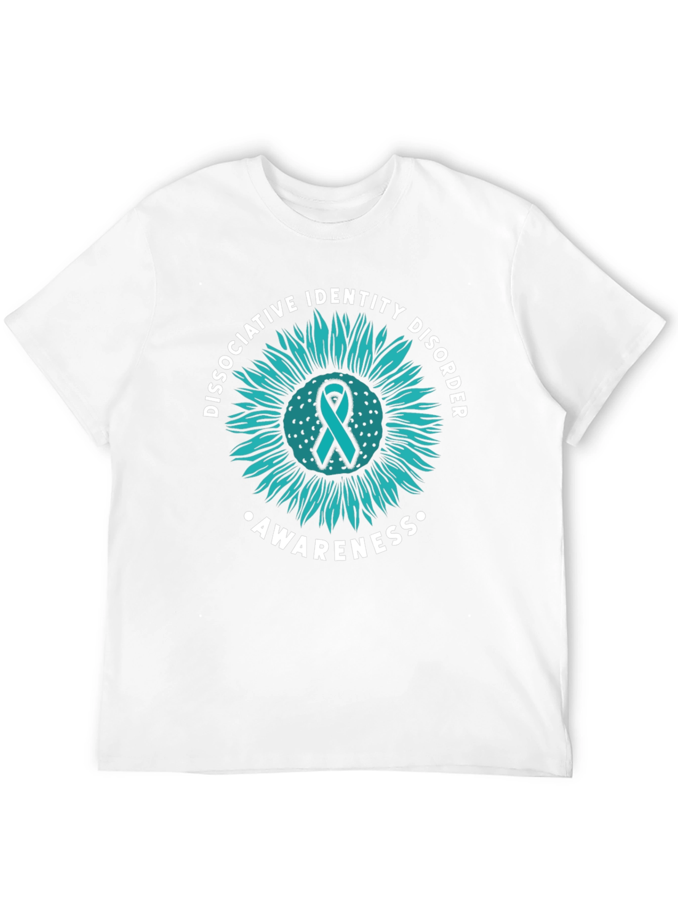 DID Awareness Sunflower Graphic Tee - Black Cotton Blend
