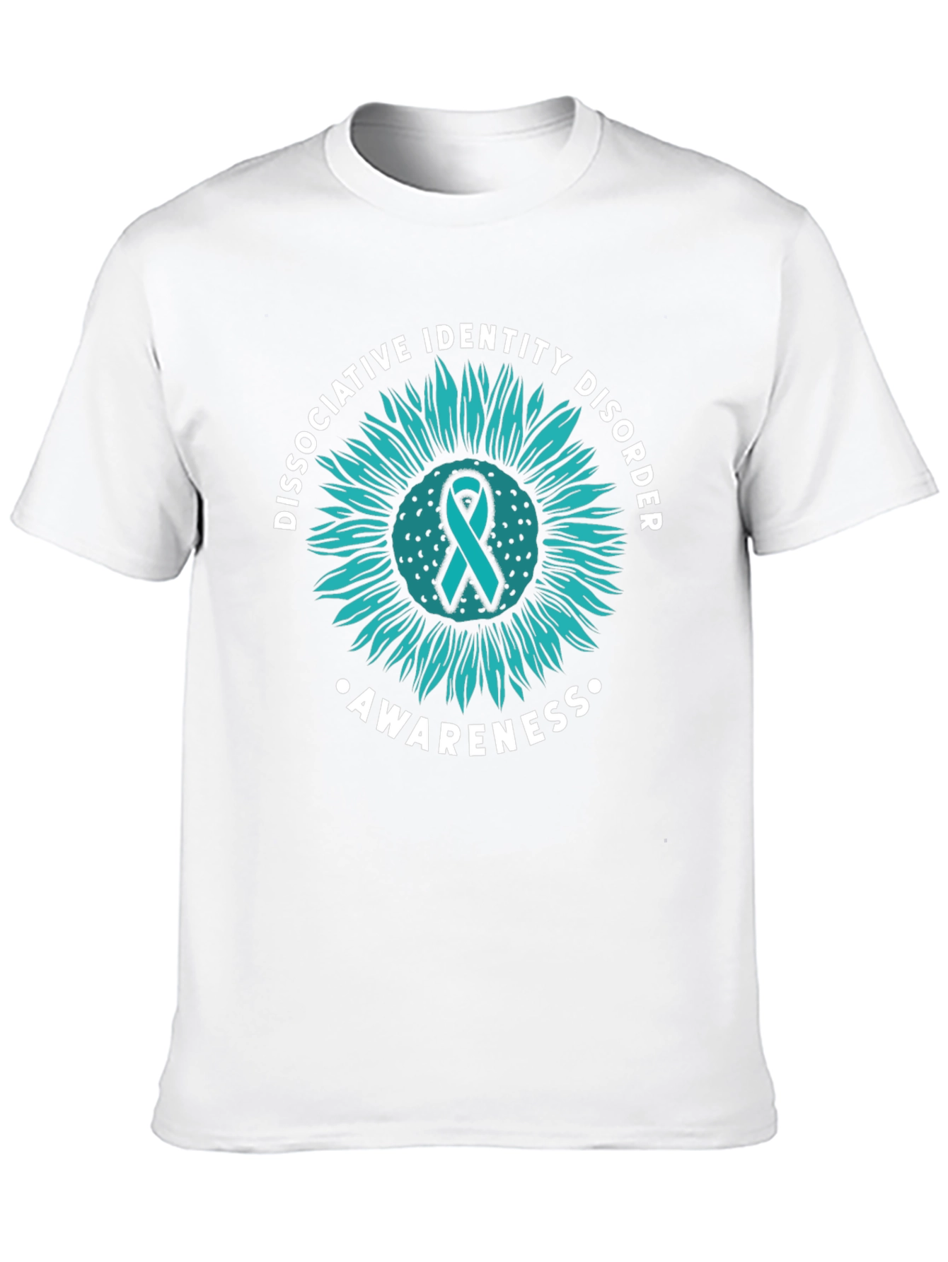 DID Awareness Sunflower Graphic Tee - Black Cotton Blend