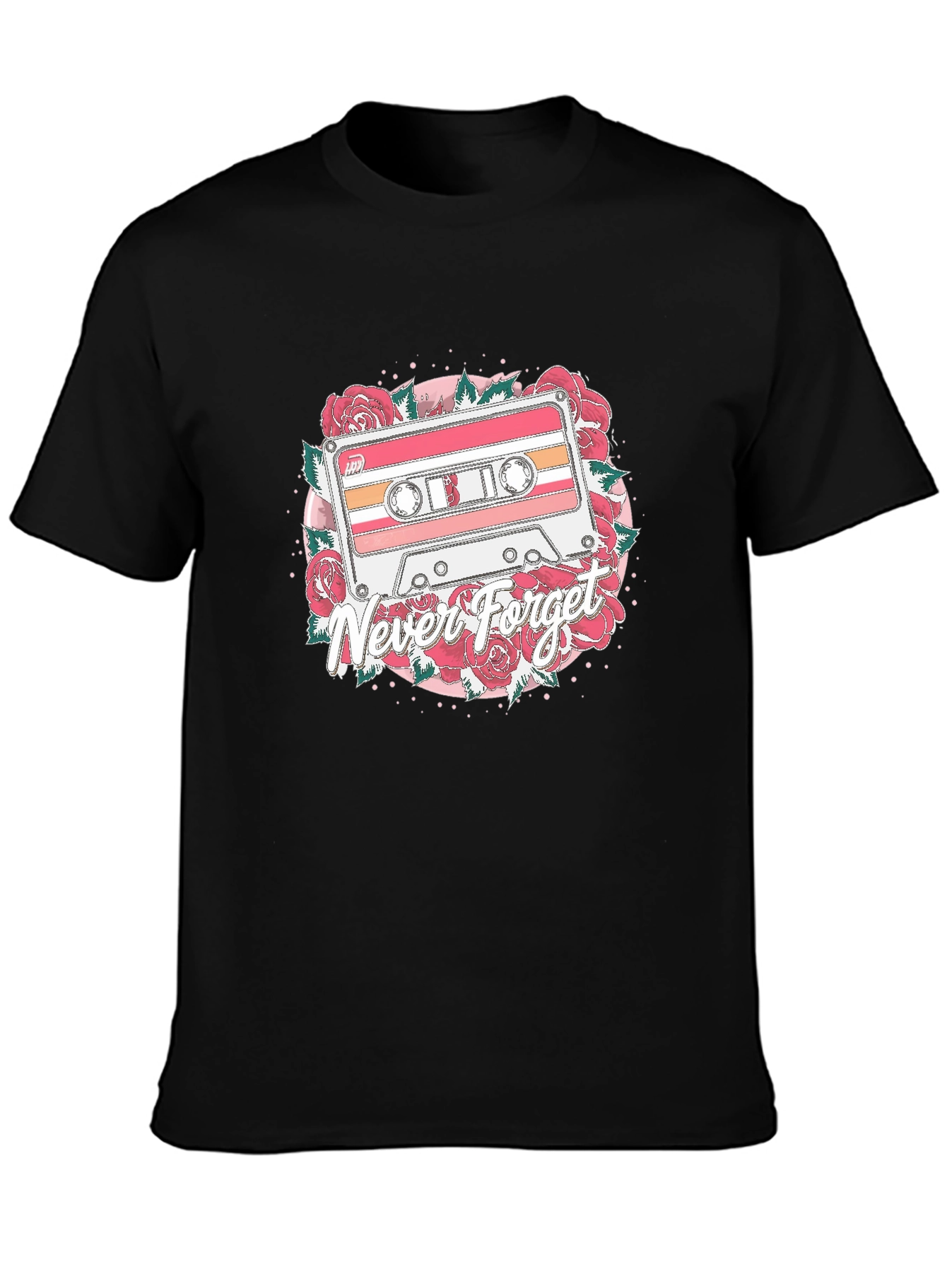 Retro Cassette Tape Never Forget Graphic Tee