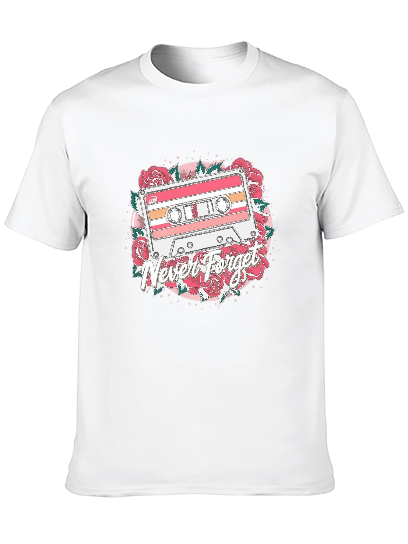 Retro Cassette Tape Never Forget Graphic Tee