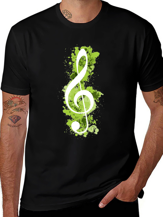 Treble Clef Graphic Tee - Black Music Lover T-Shirt