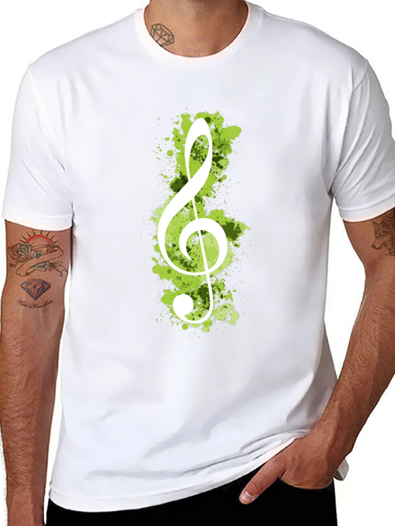 Treble Clef Graphic Tee - Black Music Lover T-Shirt