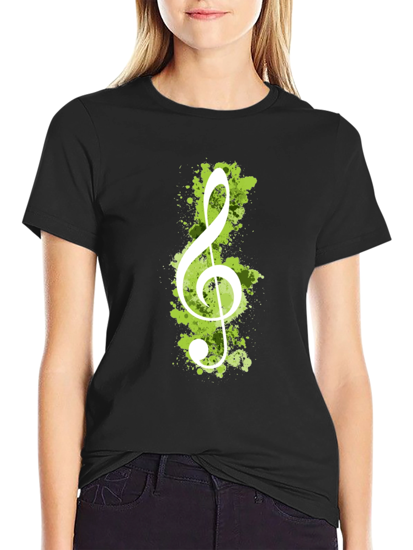 Treble Clef Graphic Tee - Black Music Lover T-Shirt