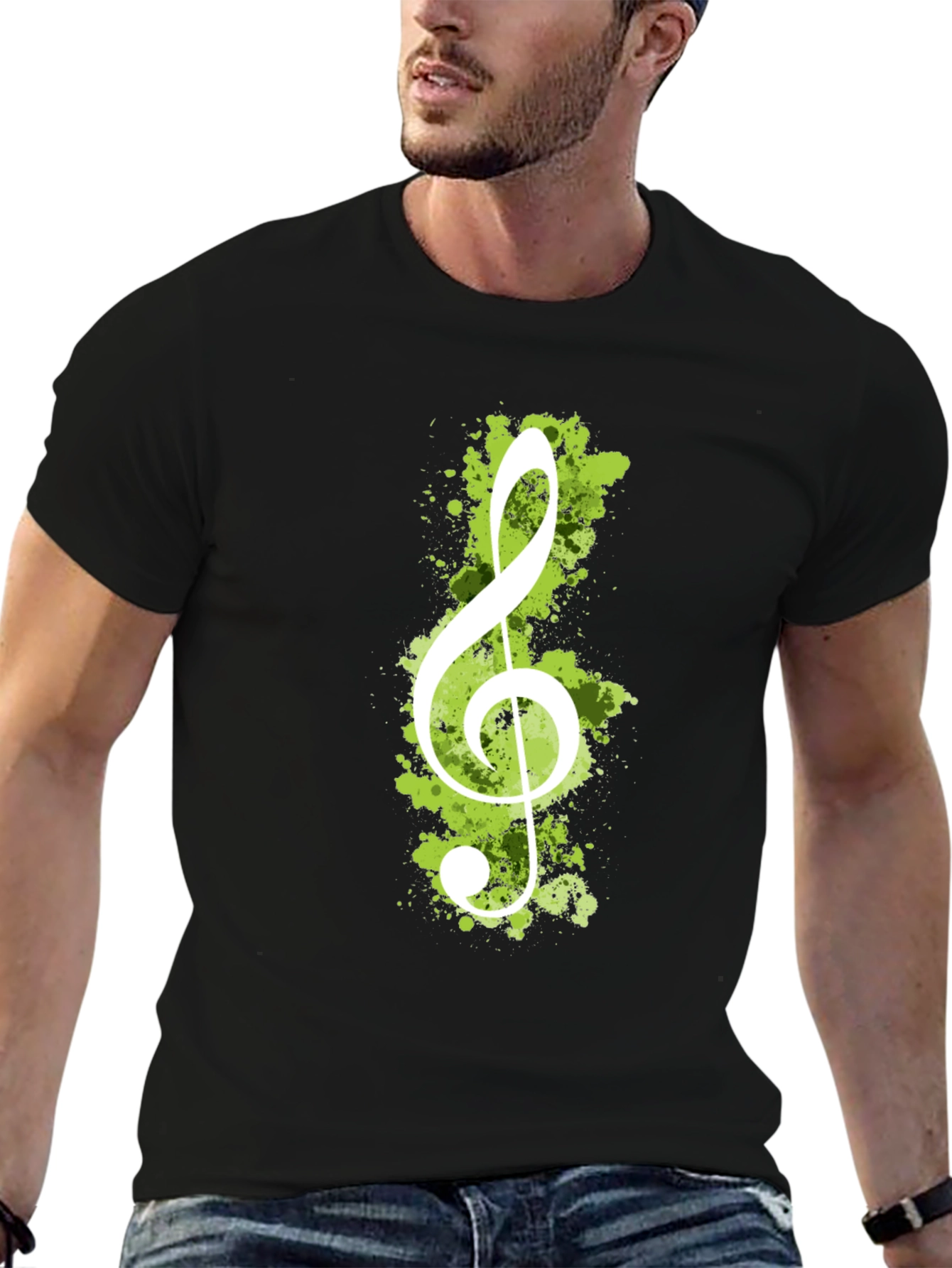 Treble Clef Graphic Tee - Black Music Lover T-Shirt
