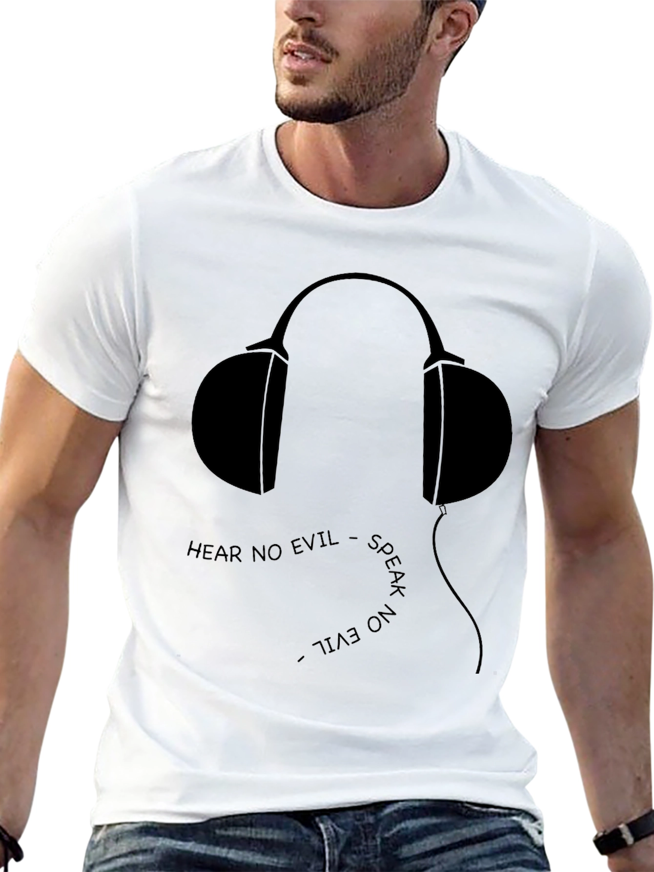 Hear No Evil Graphic Tee - Black