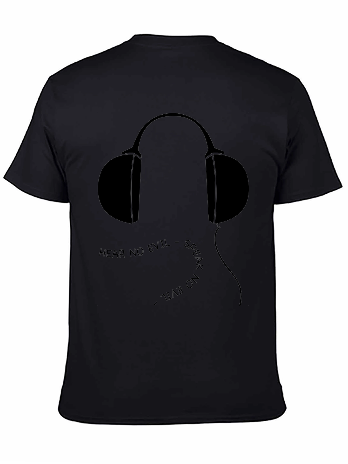 Hear No Evil Graphic Tee - Black