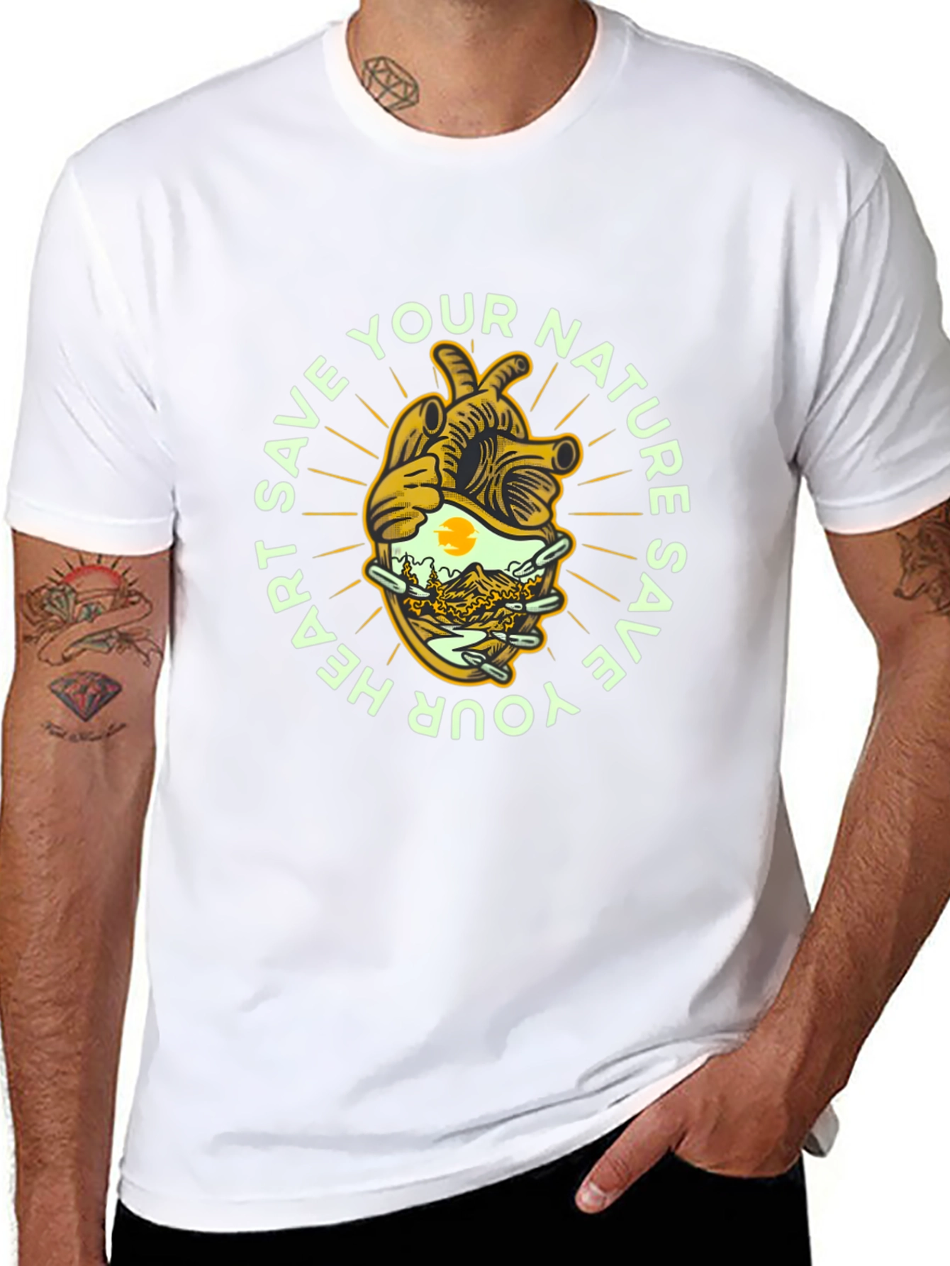 Save Nature Heart Graphic Tee