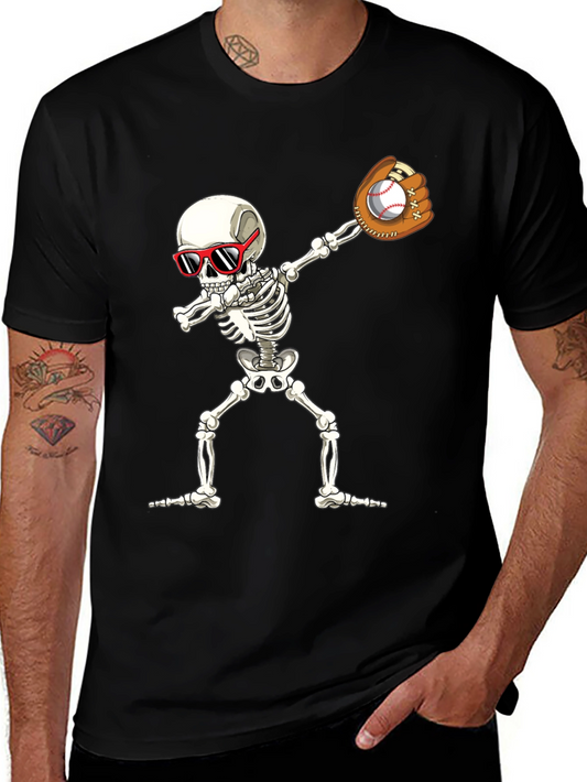 Skeleton Baseball Dabbing T-Shirt