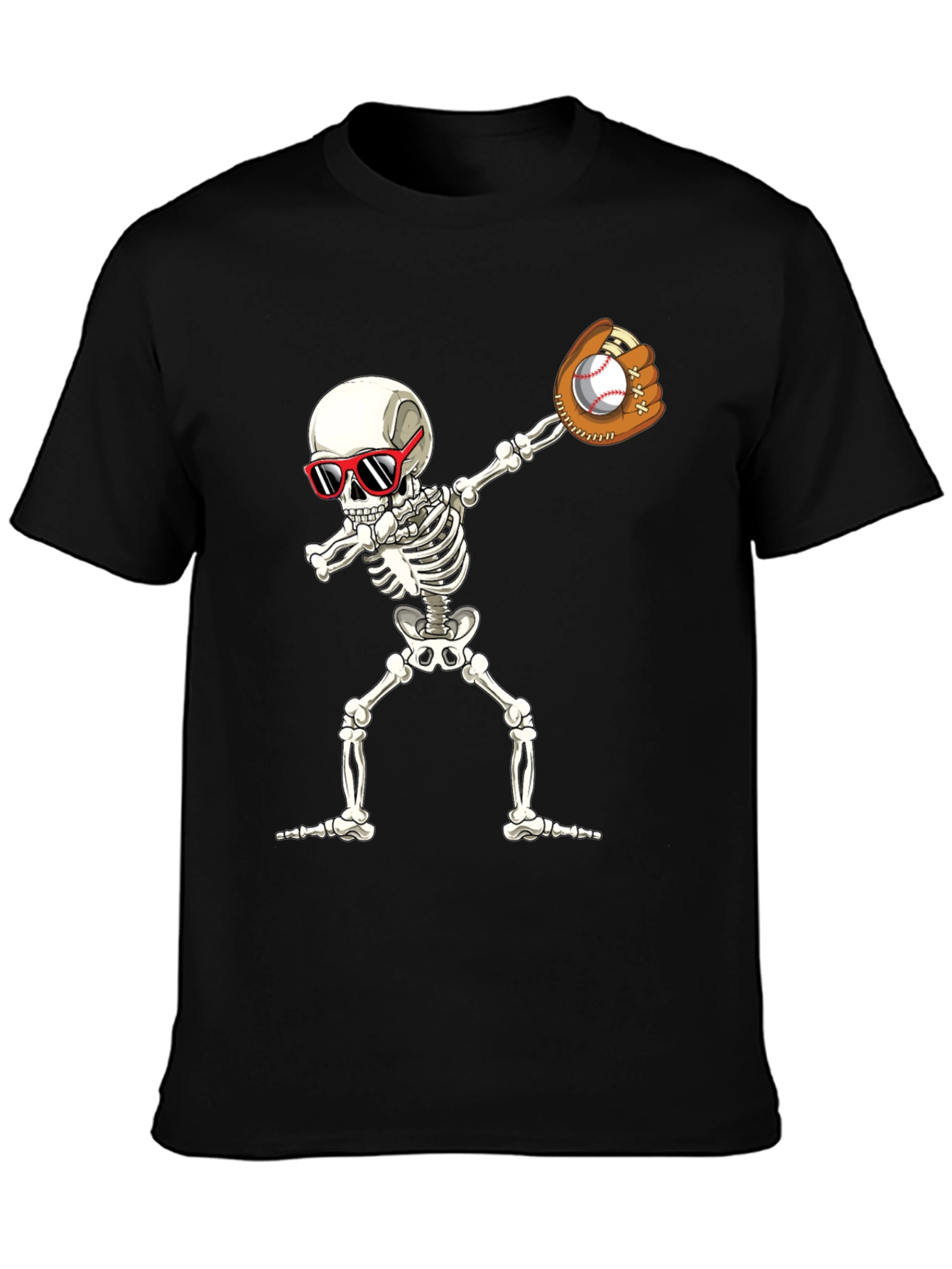Skeleton Baseball Dabbing T-Shirt