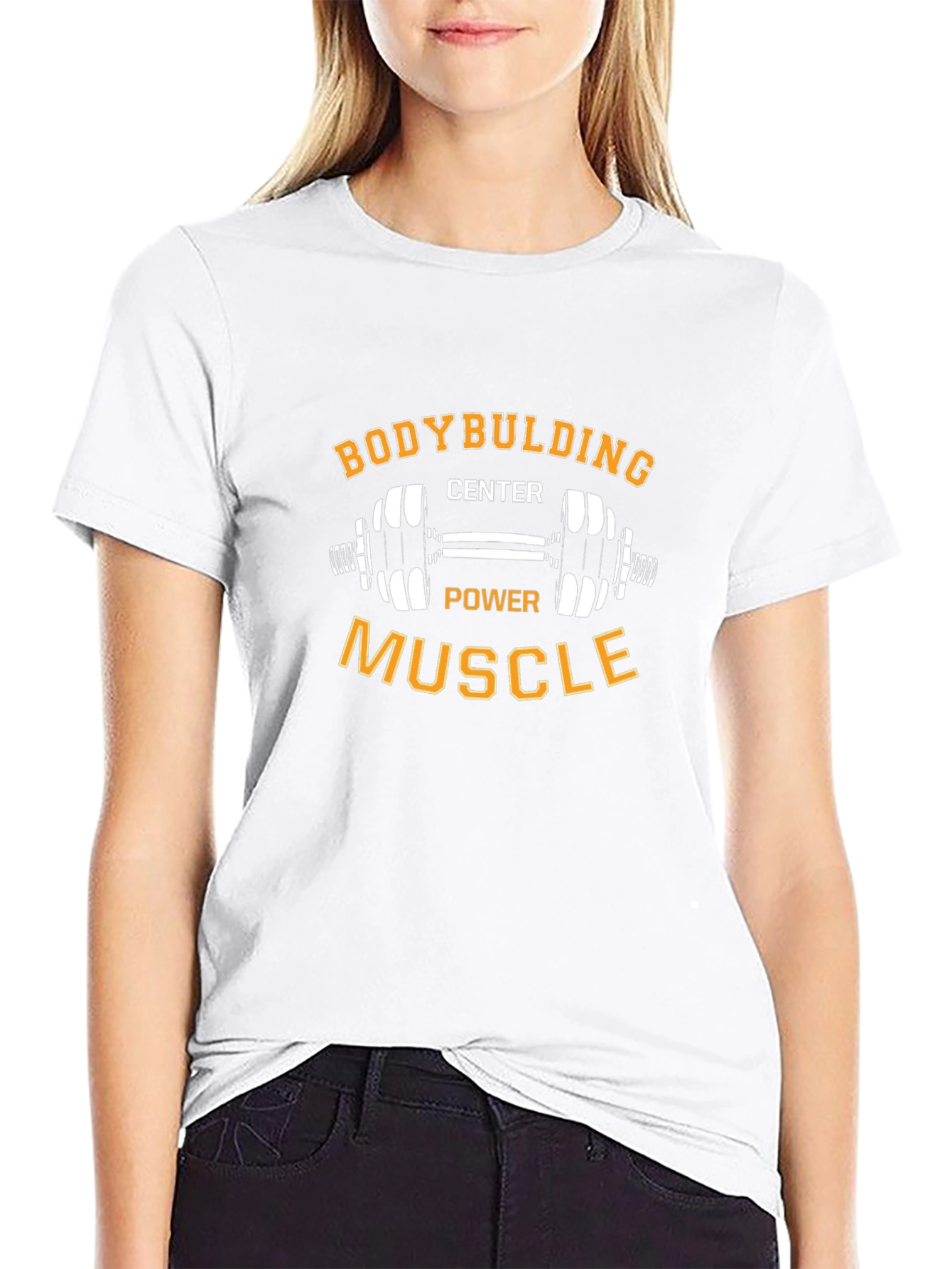 Bodybuilding Center Power Muscle Black T-Shirt