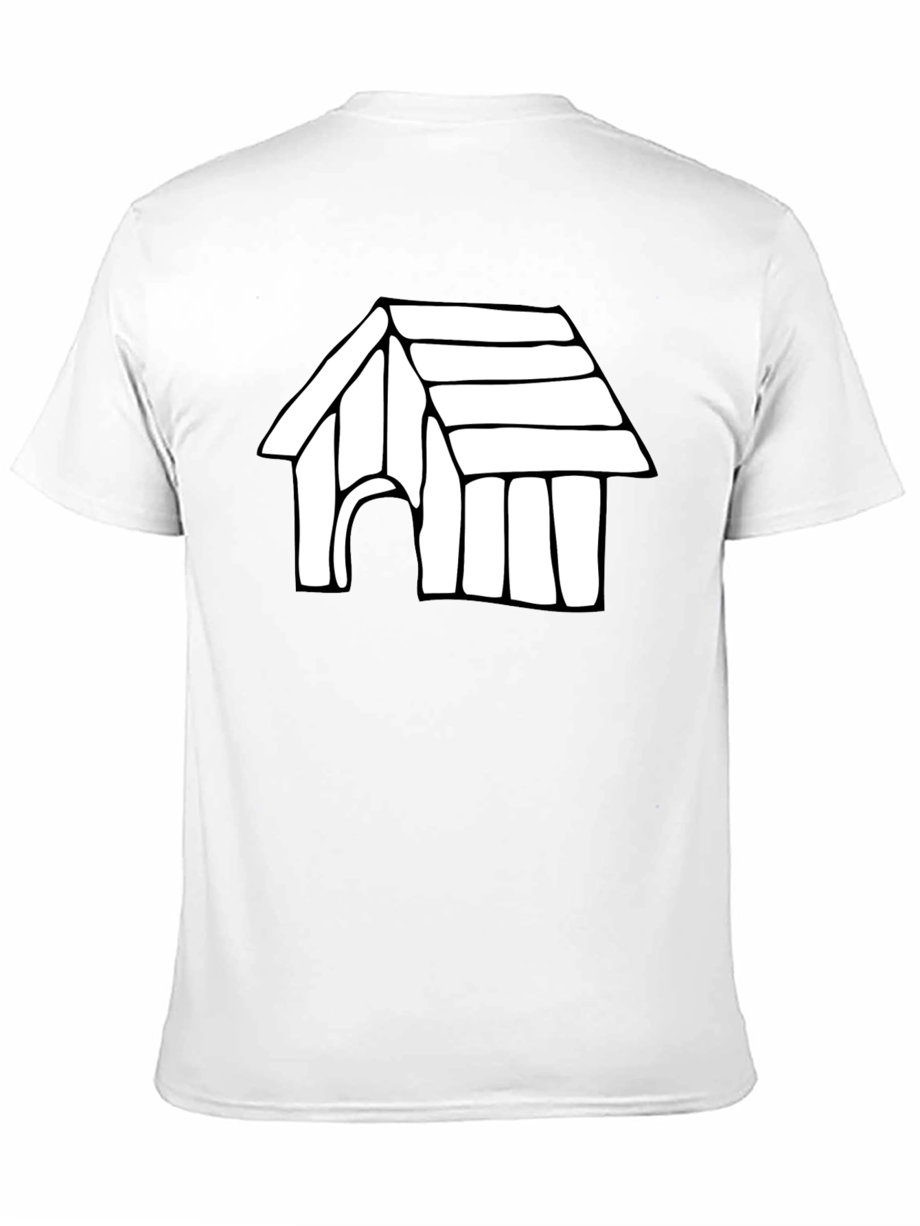 Dog House Graphic Tee - Black Cotton T-Shirt