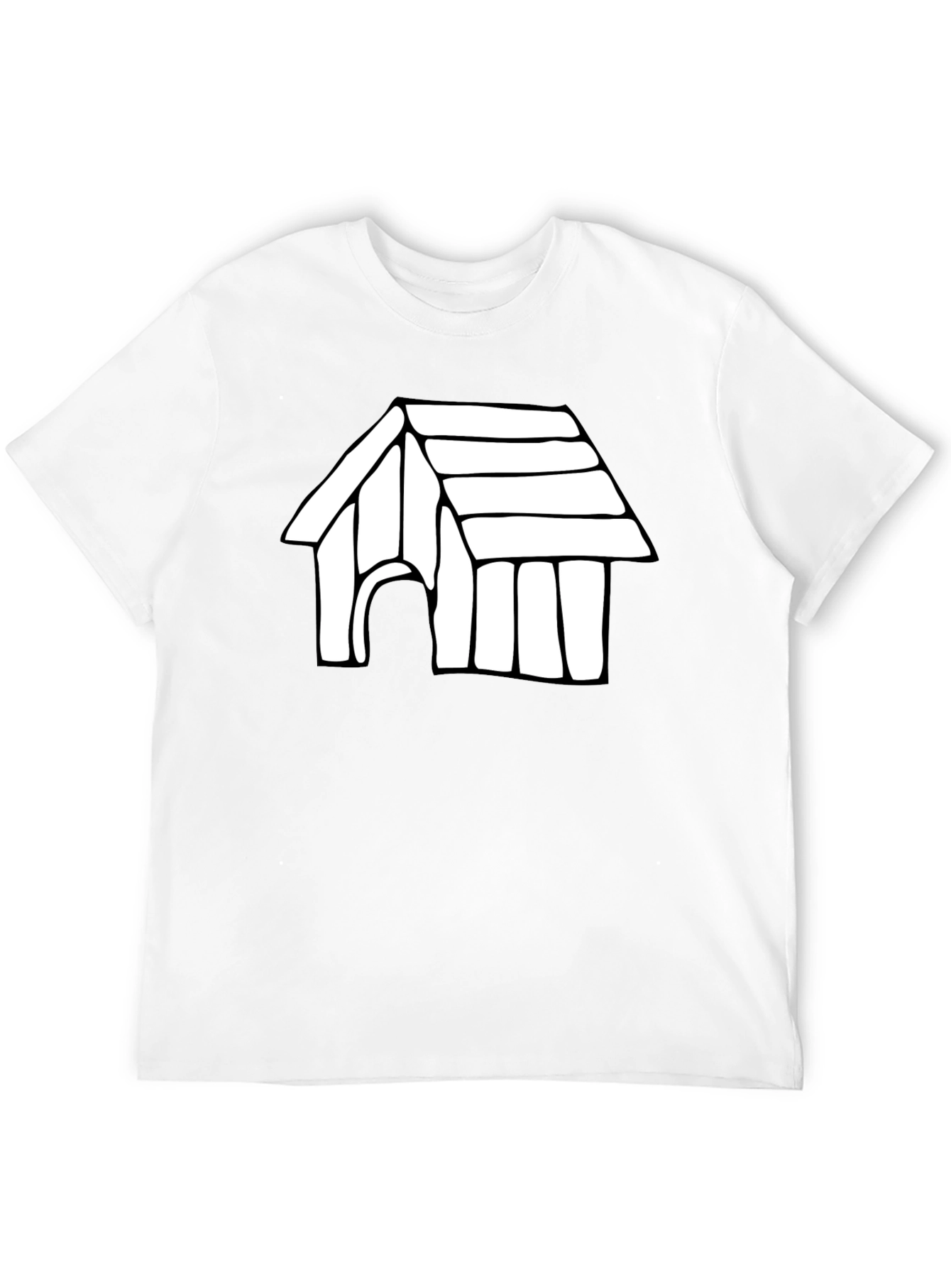 Dog House Graphic Tee - Black Cotton T-Shirt