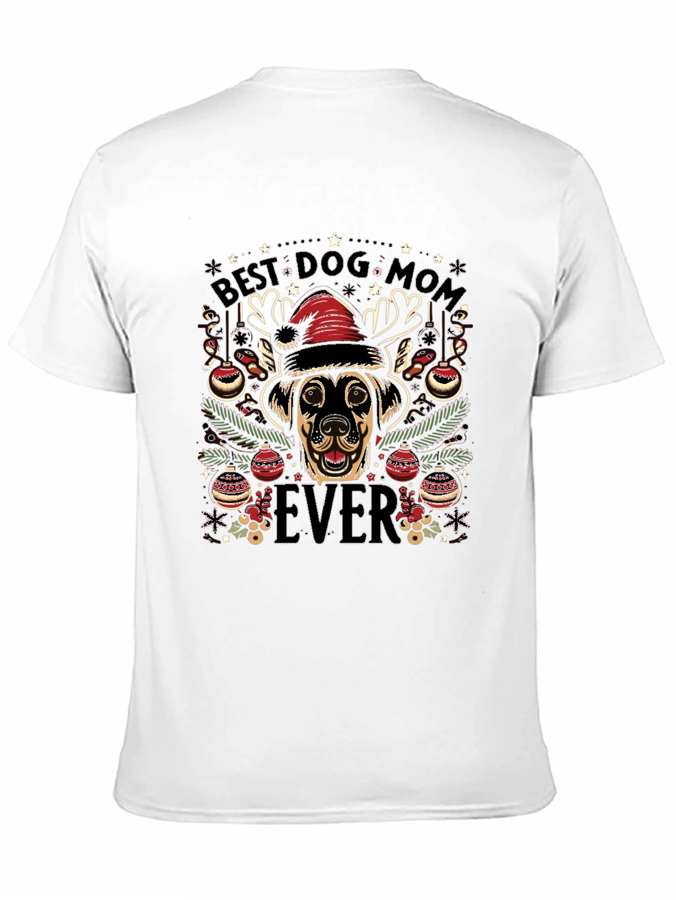 Best Dog Mom Ever Christmas T-Shirt