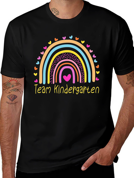 Team Kindergarten Rainbow Heart Teacher T-Shirt