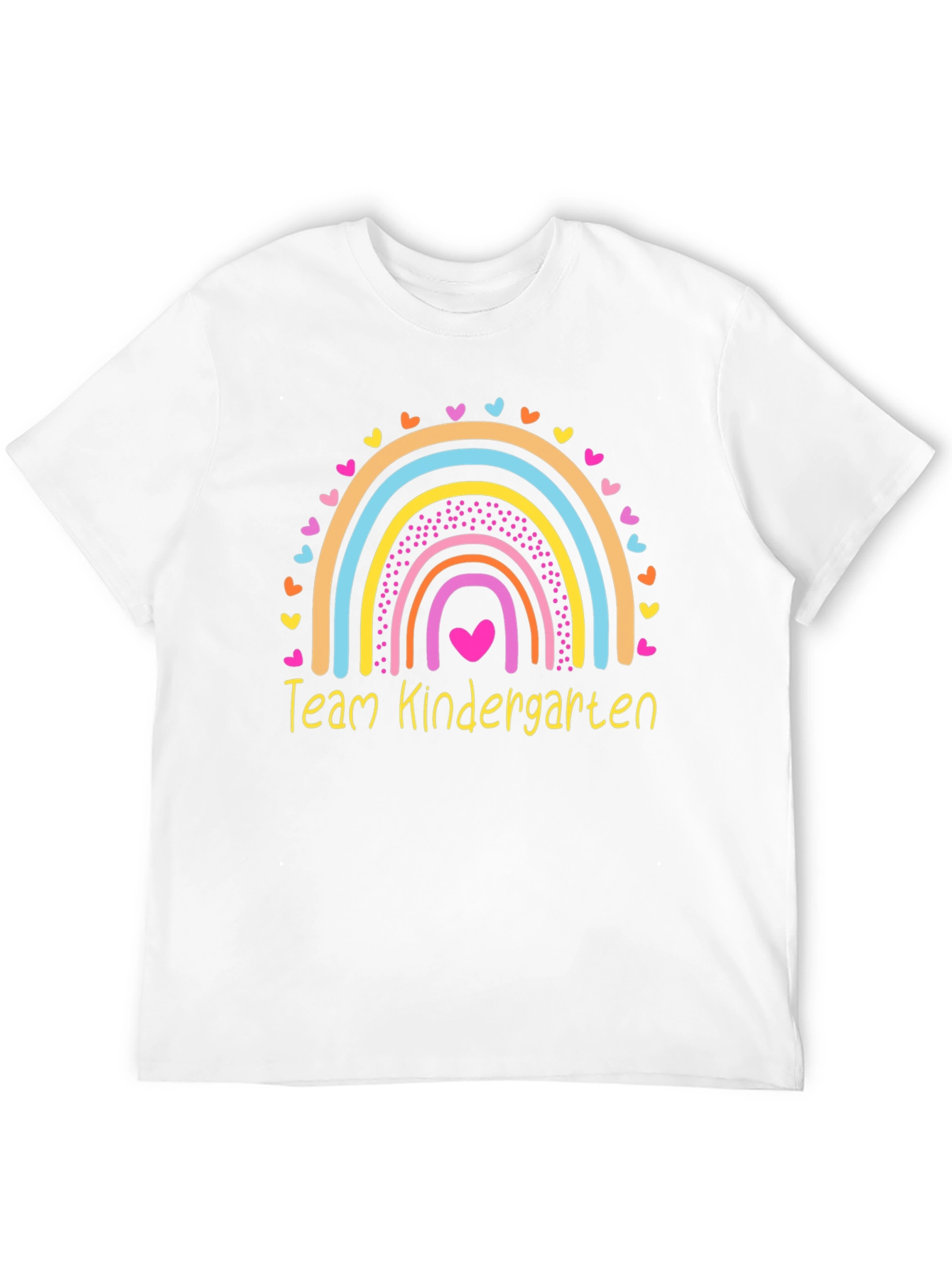 Team Kindergarten Rainbow Heart Teacher T-Shirt