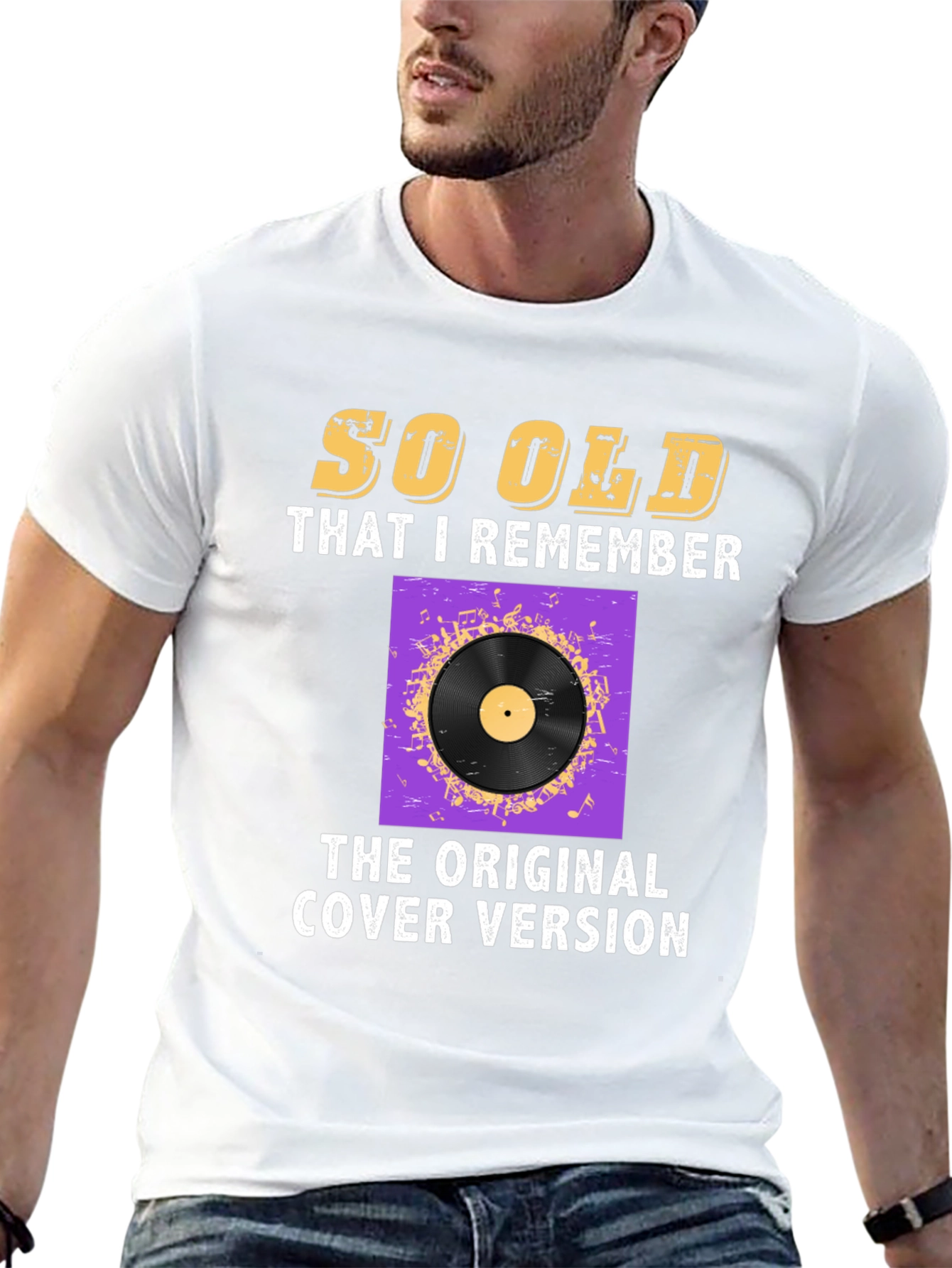 Retro Music Lover T-Shirt - Original Cover Version