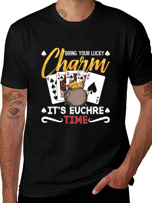 Lucky Charm Euchre Time Graphic T-Shirt
