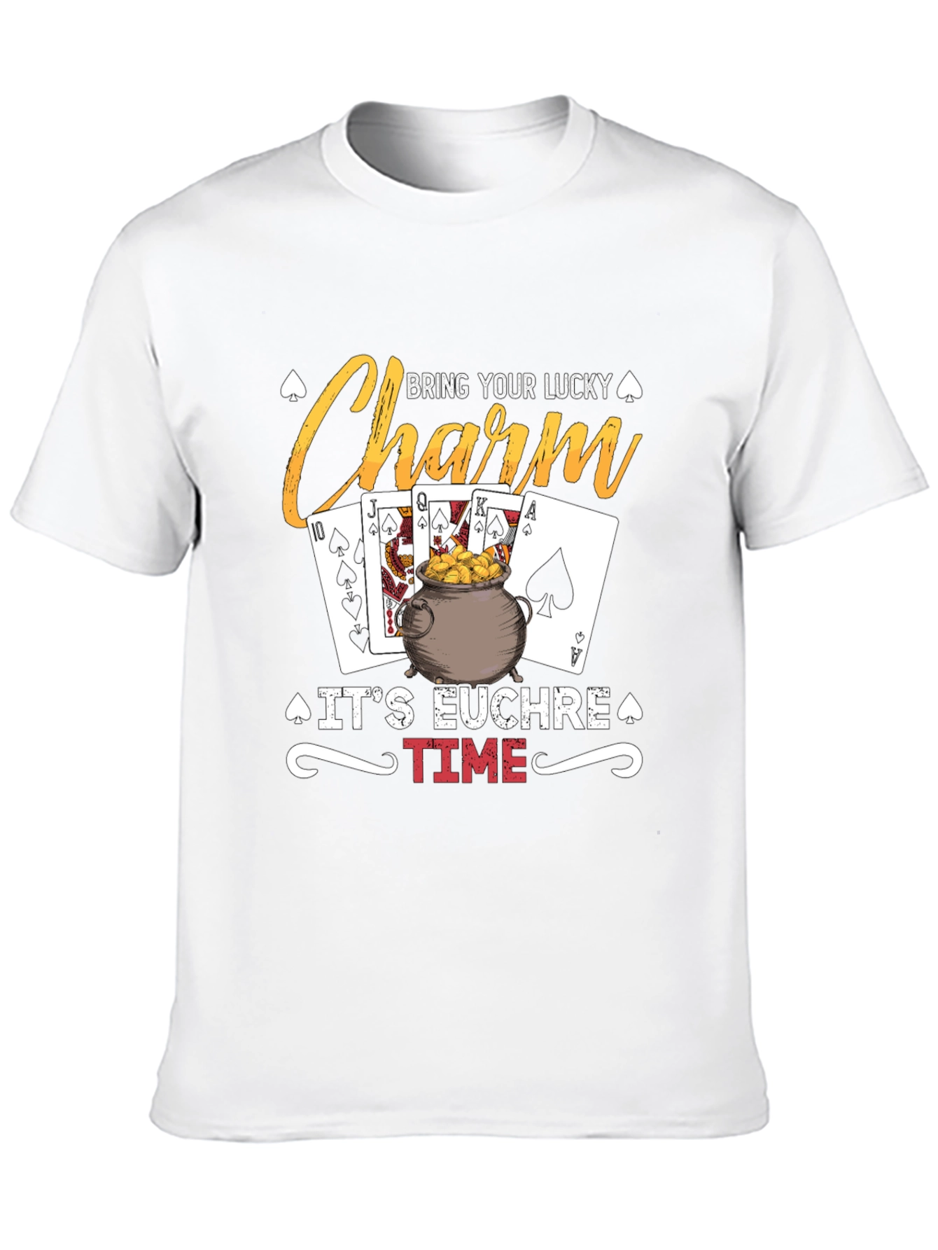 Lucky Charm Euchre Time Graphic T-Shirt