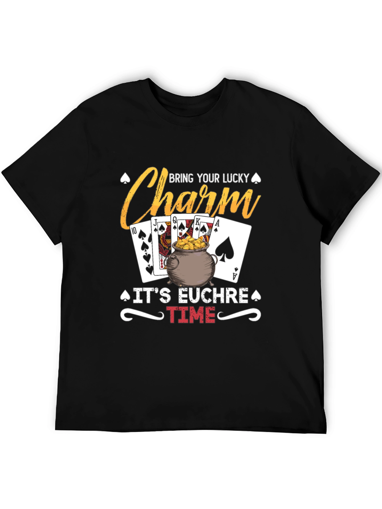 Lucky Charm Euchre Time Graphic T-Shirt