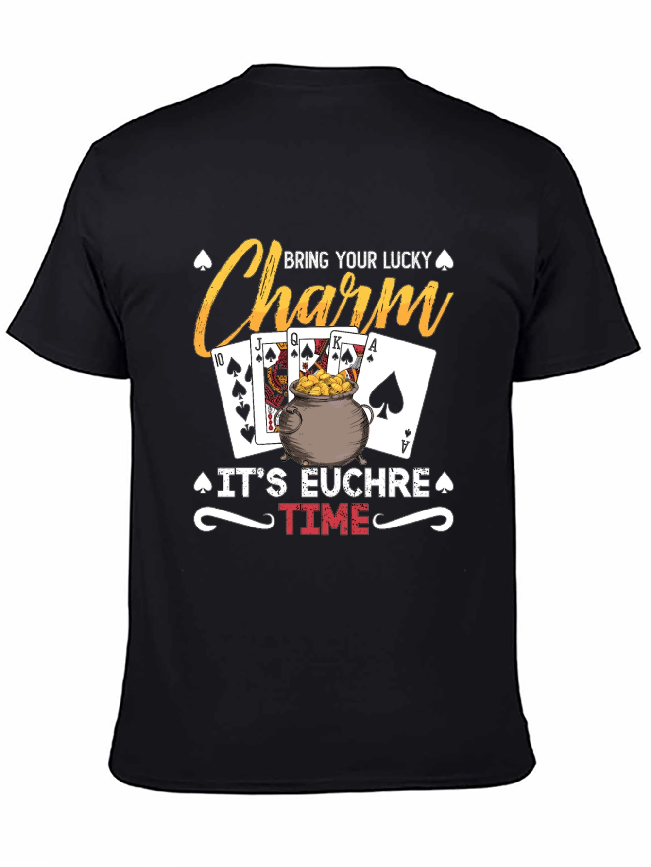 Lucky Charm Euchre Time Graphic T-Shirt