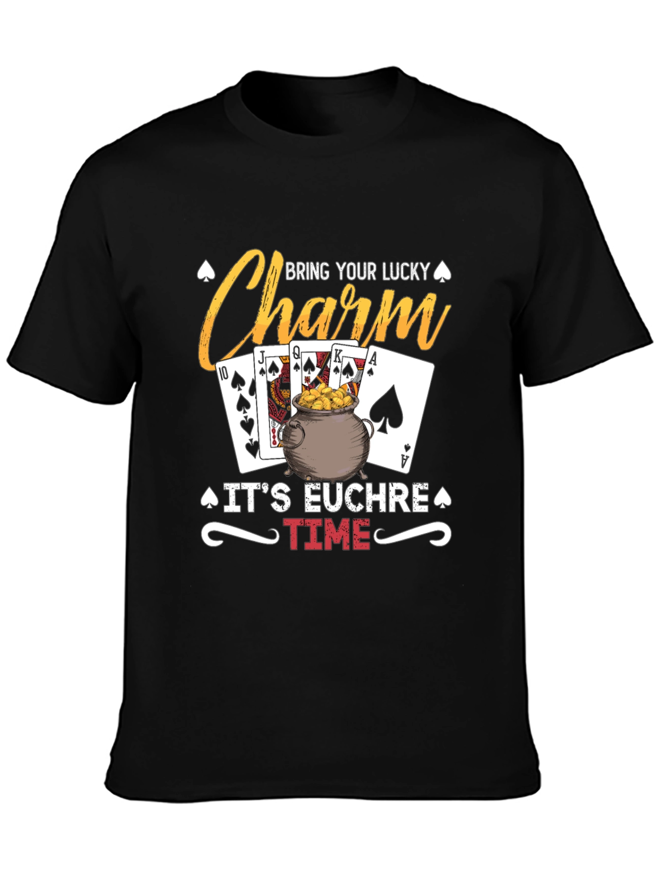 Lucky Charm Euchre Time Graphic T-Shirt