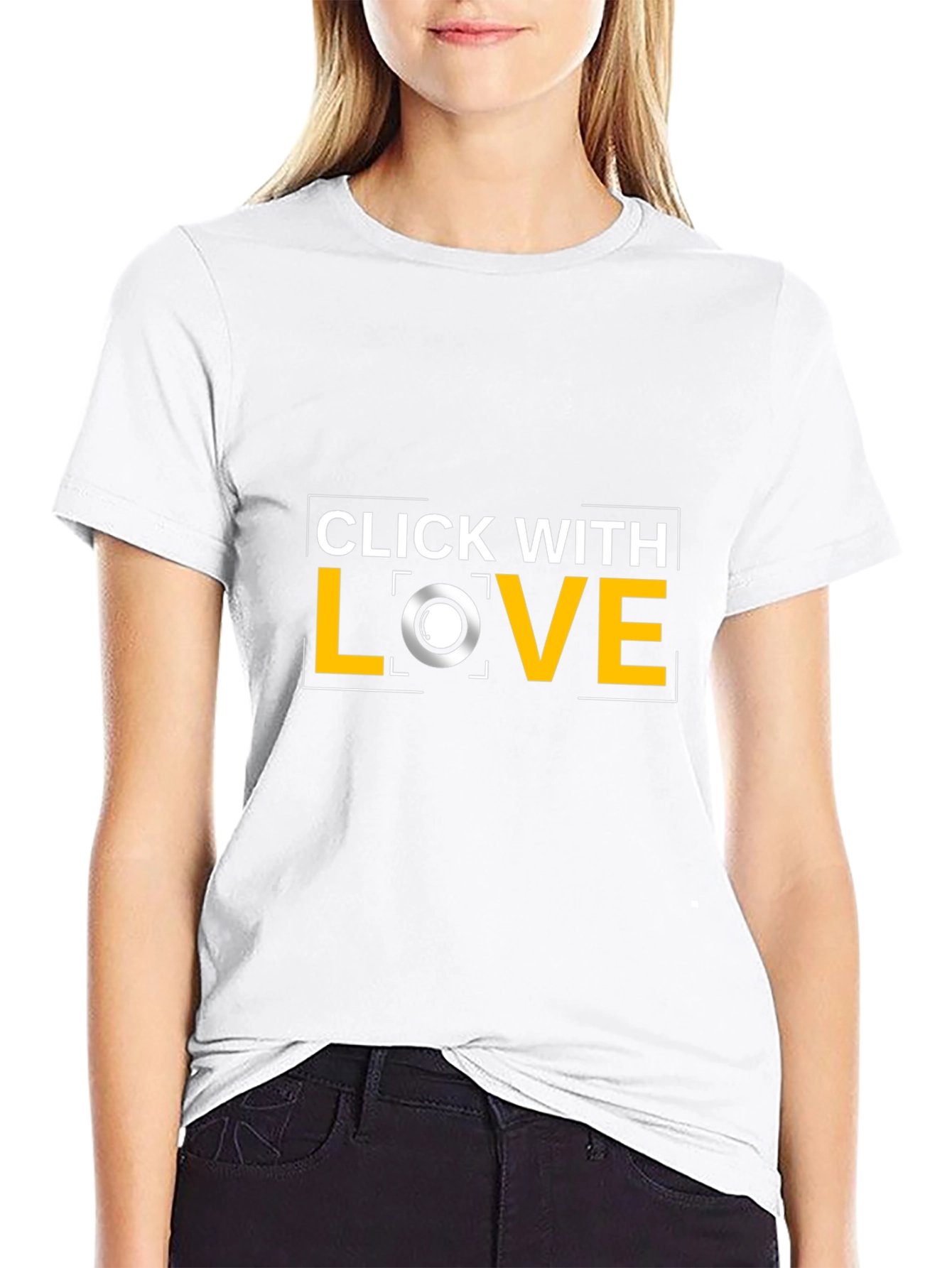 Click With Love Black T-Shirt