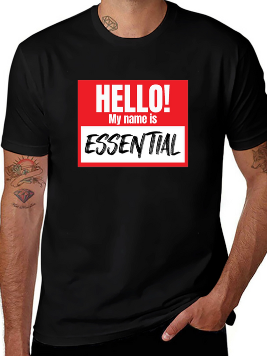 Essential Name Tag T-Shirt - Trendy & Comfy