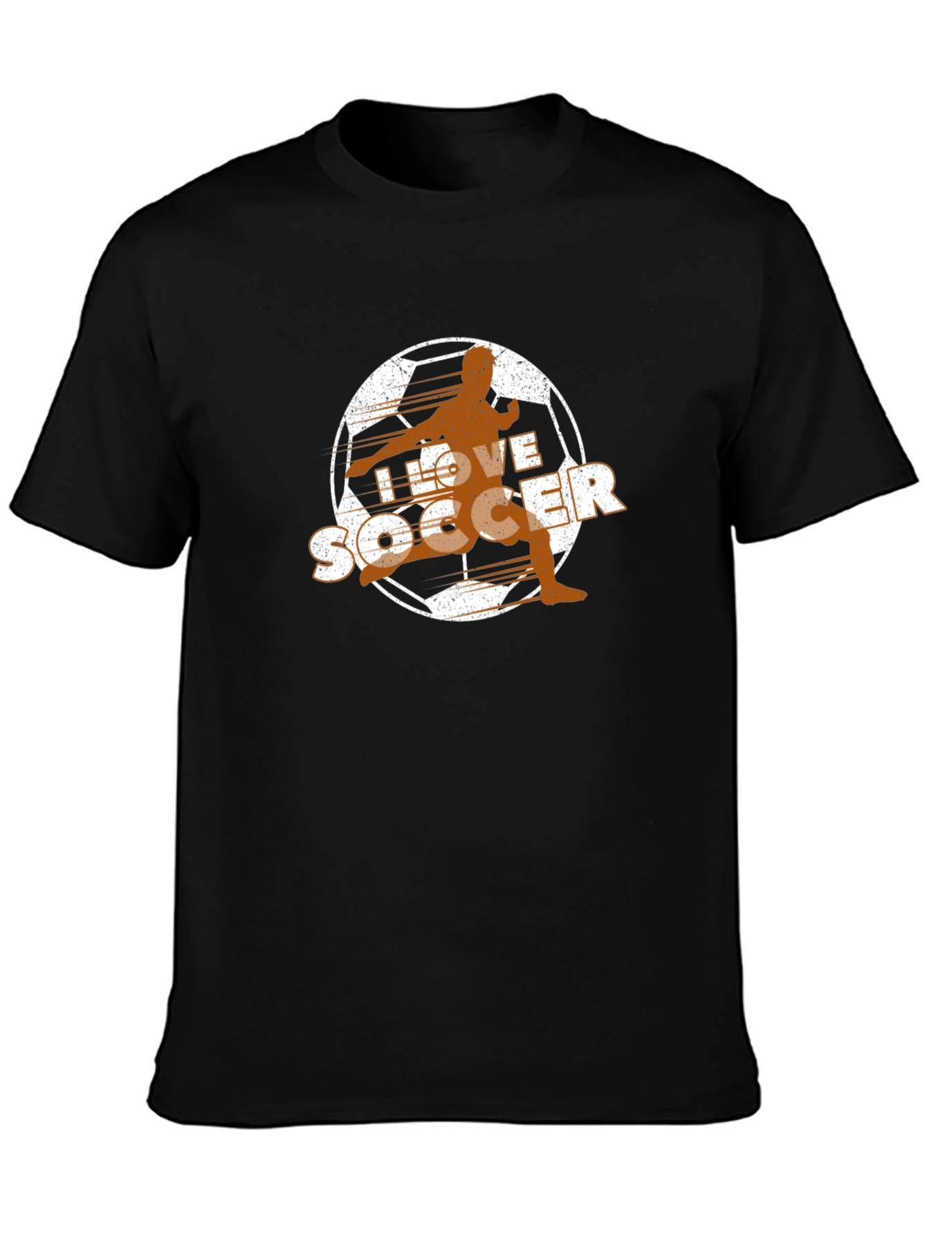 I Love Soccer T-Shirt - Black Graphic Tee