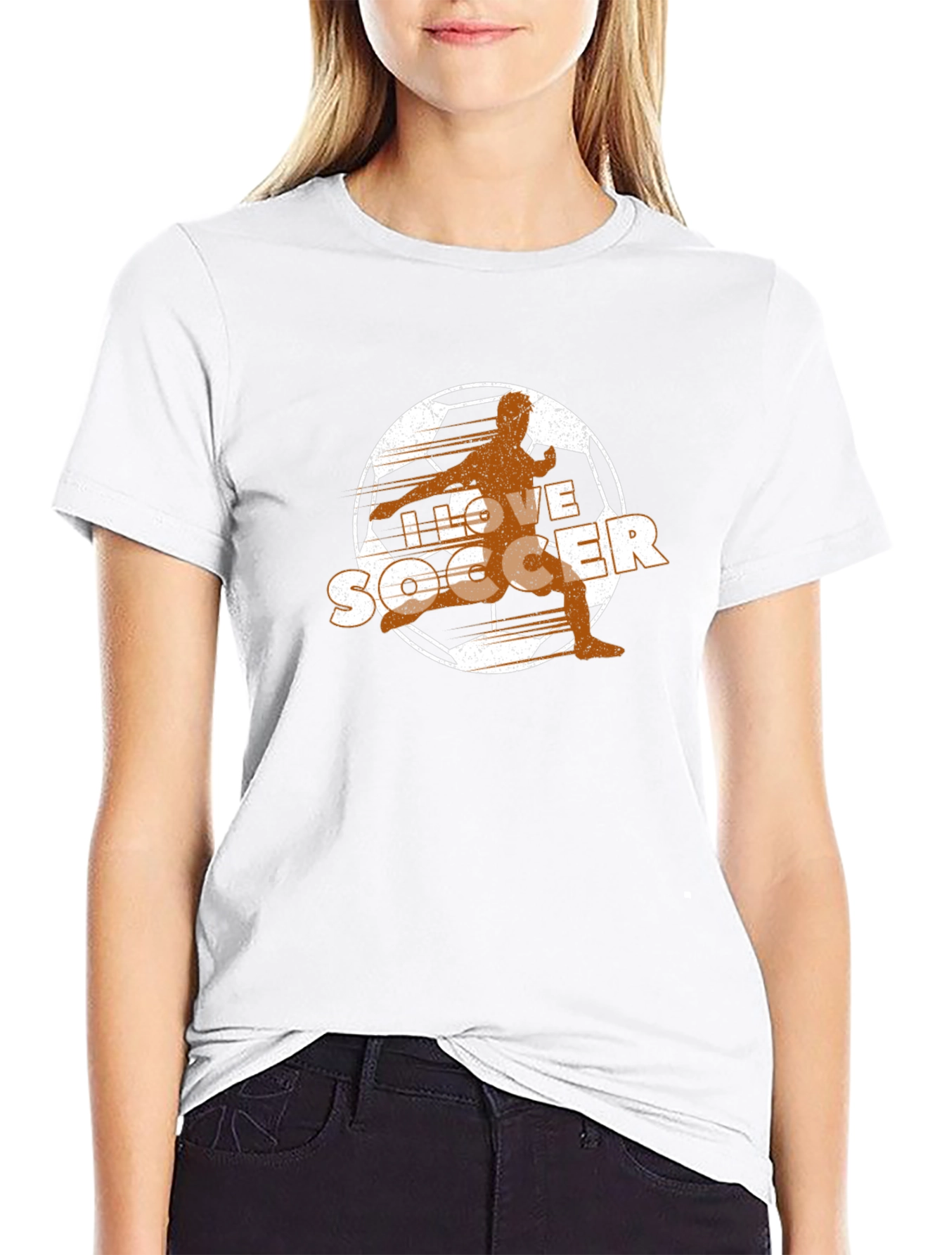I Love Soccer T-Shirt - Black Graphic Tee