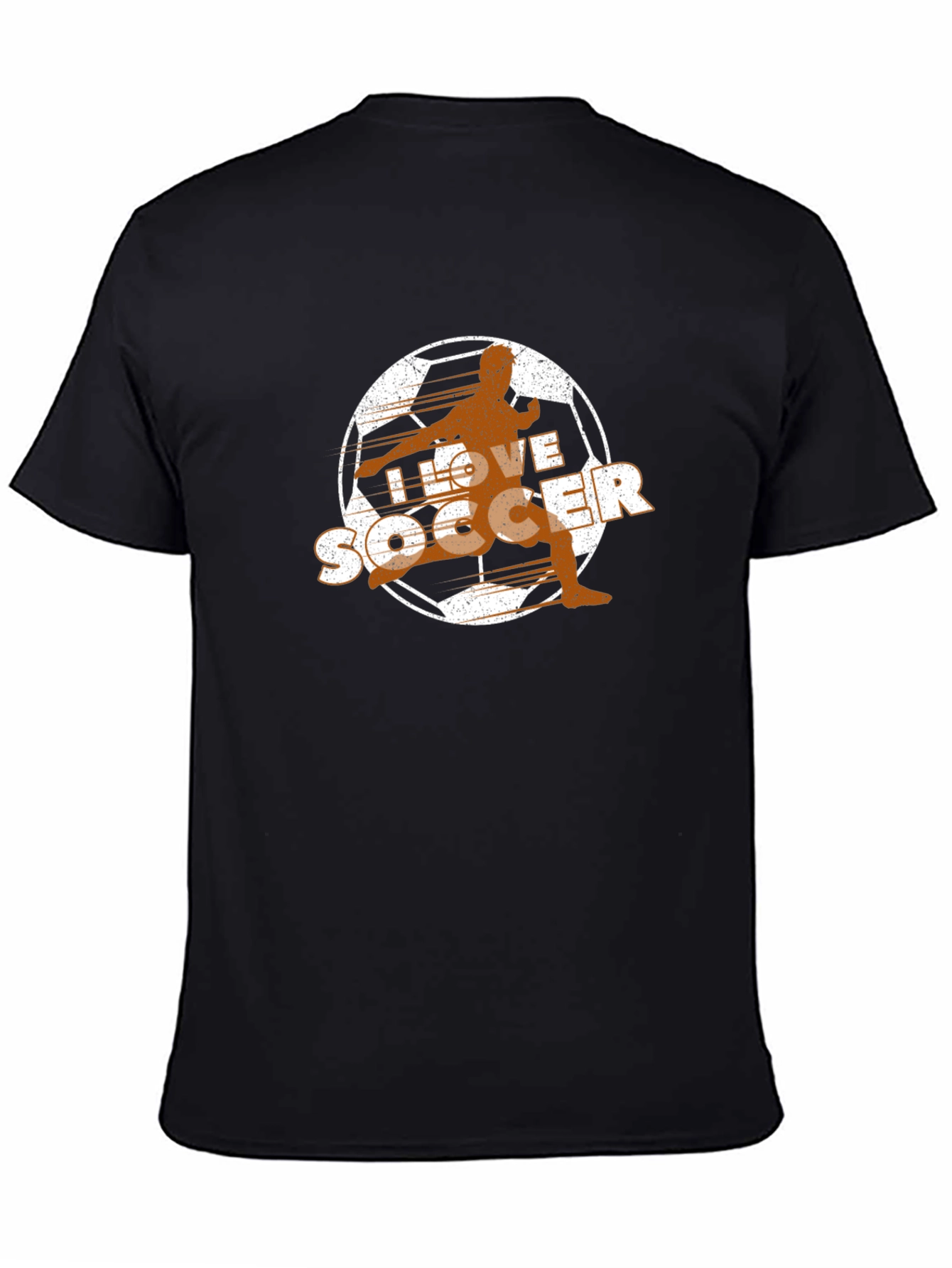 I Love Soccer T-Shirt - Black Graphic Tee