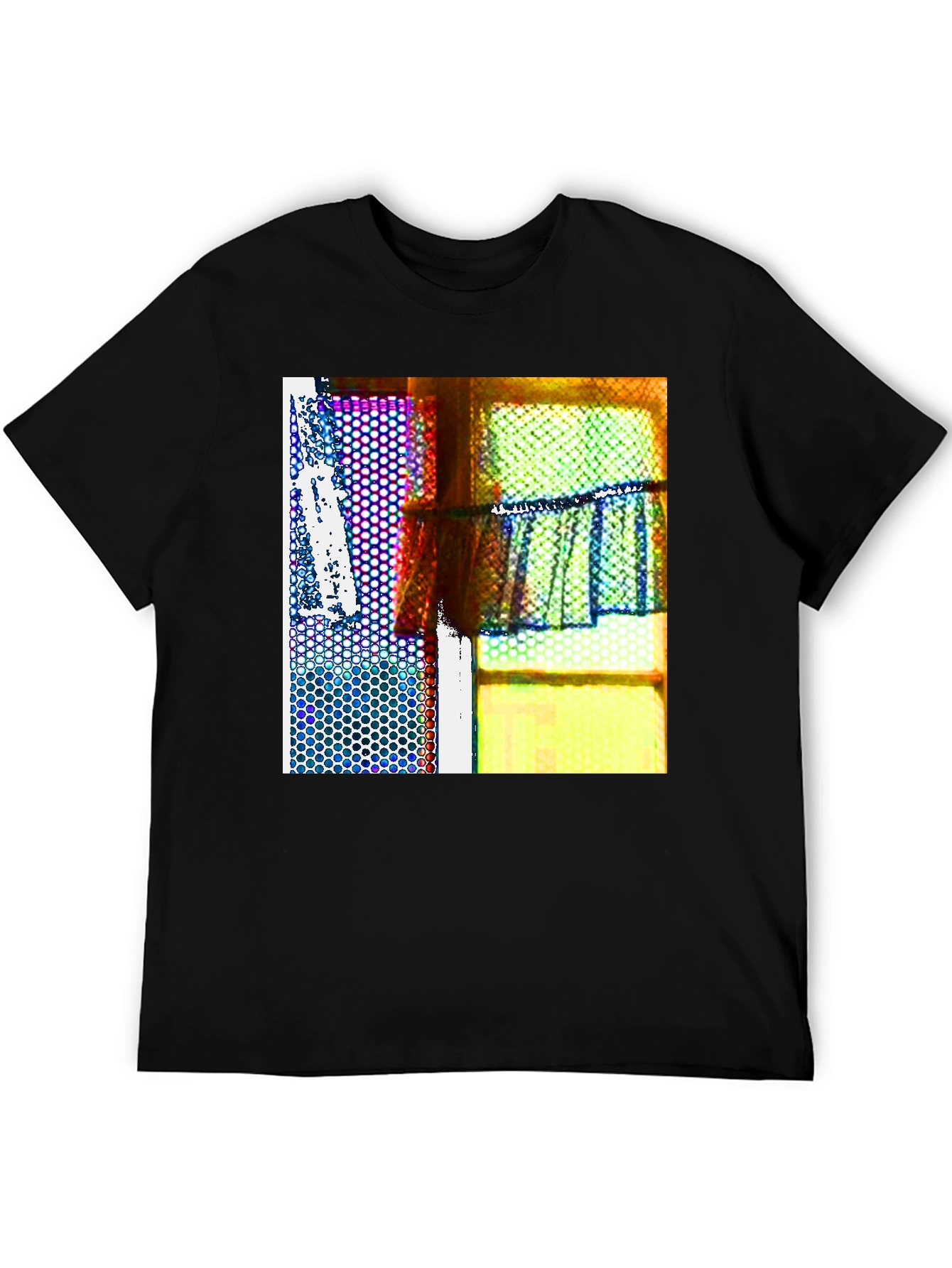 Abstract Windowpane Graphic Tee