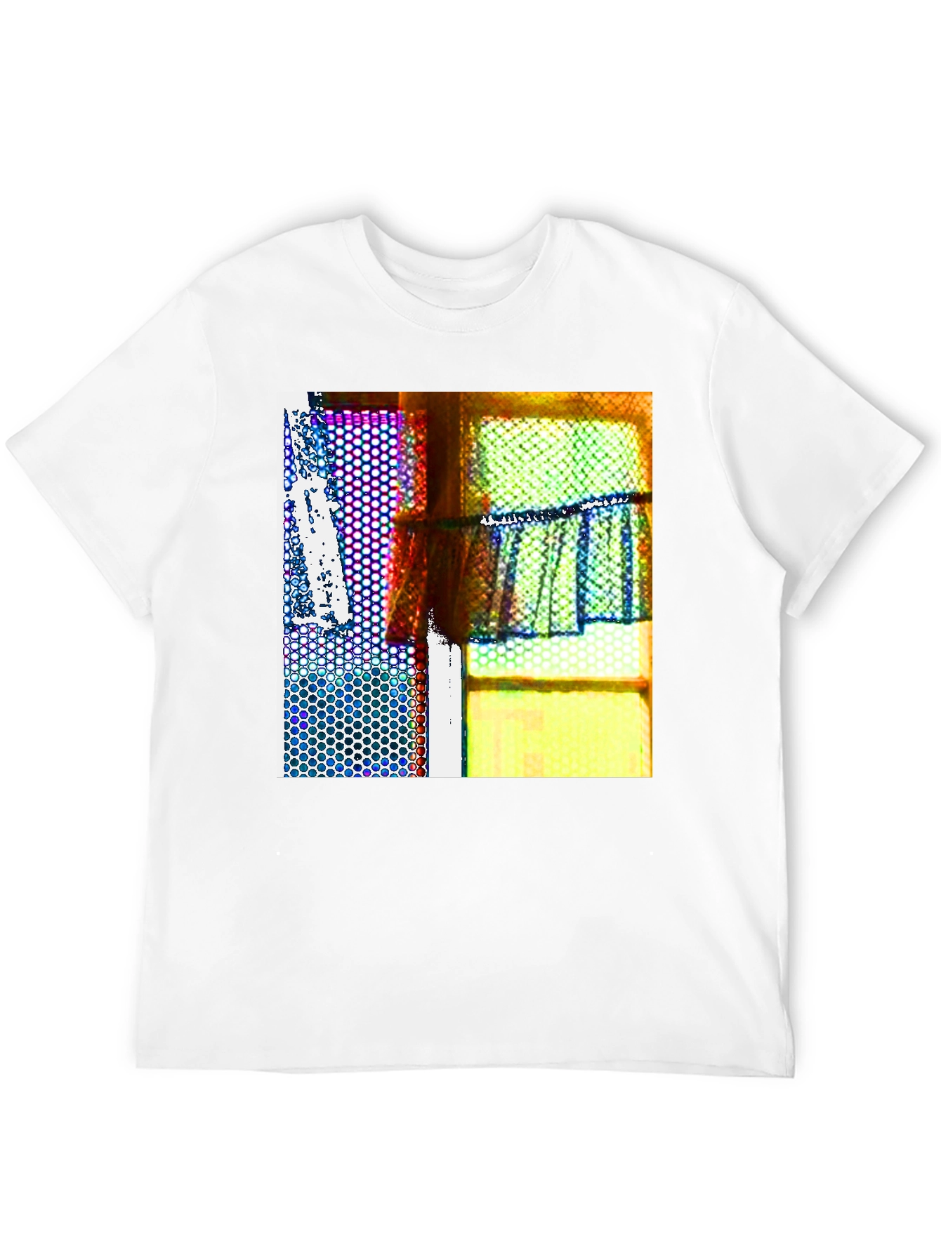 Abstract Windowpane Graphic Tee