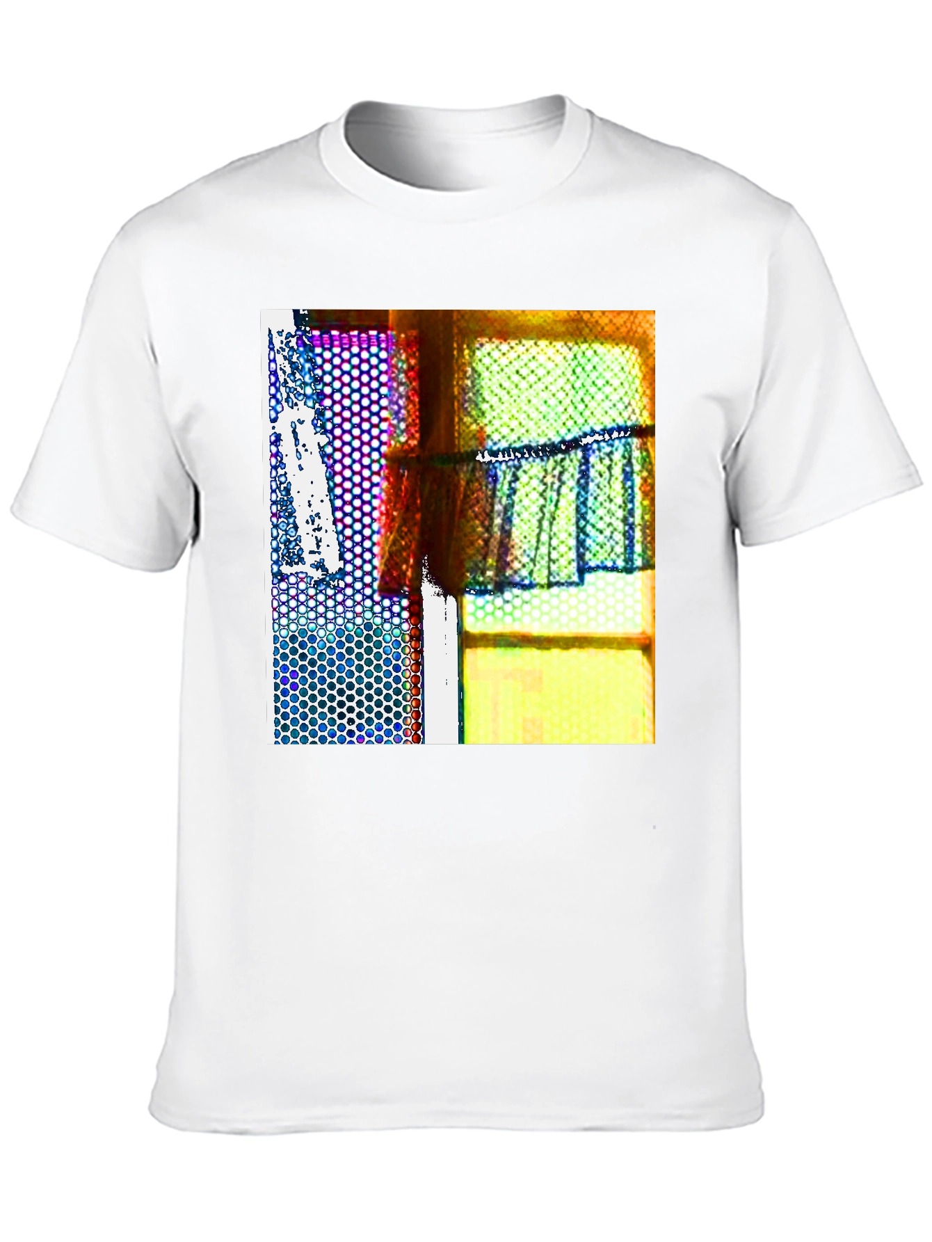 Abstract Windowpane Graphic Tee