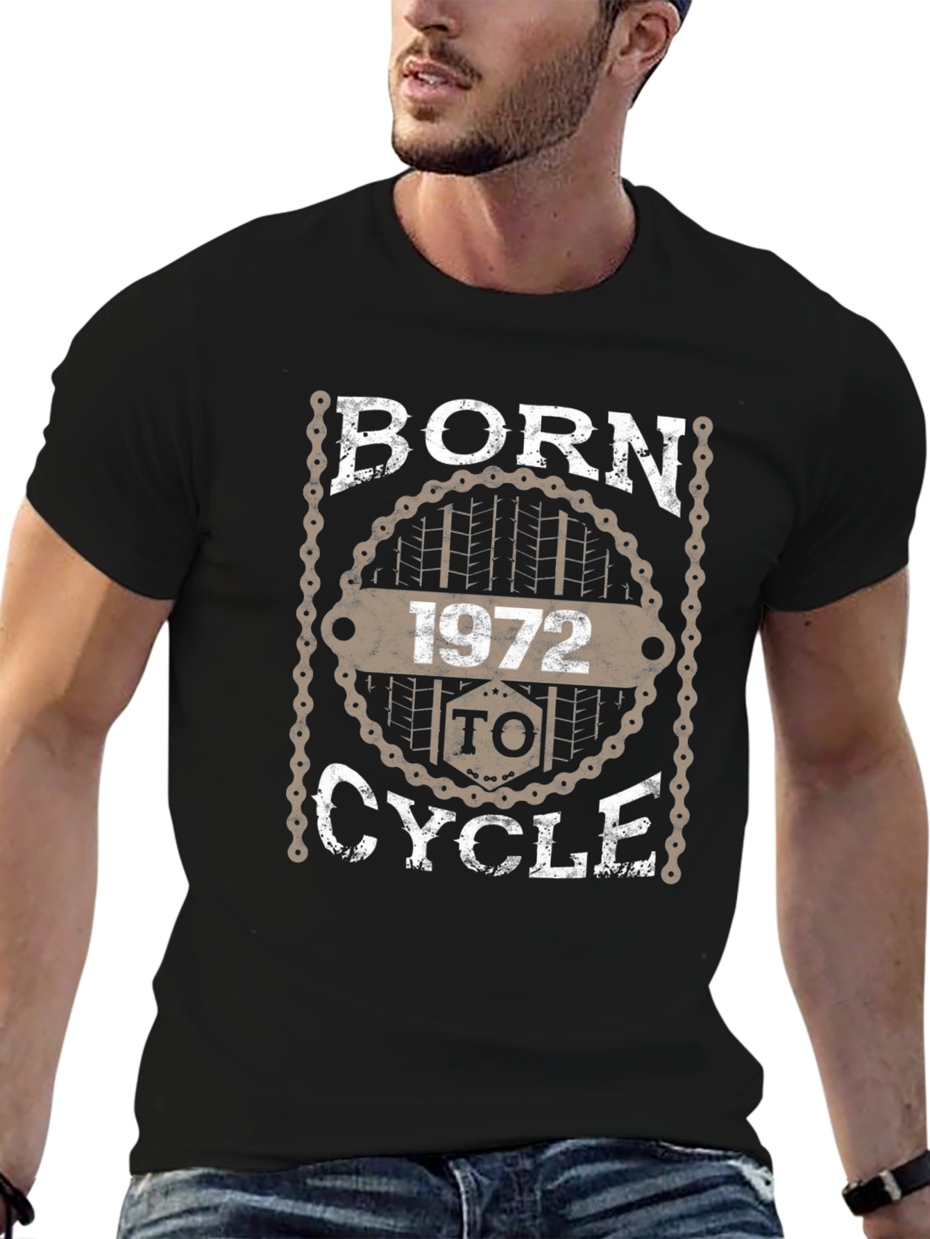 Born 1972 To Cycle - Graphic T-Shirt