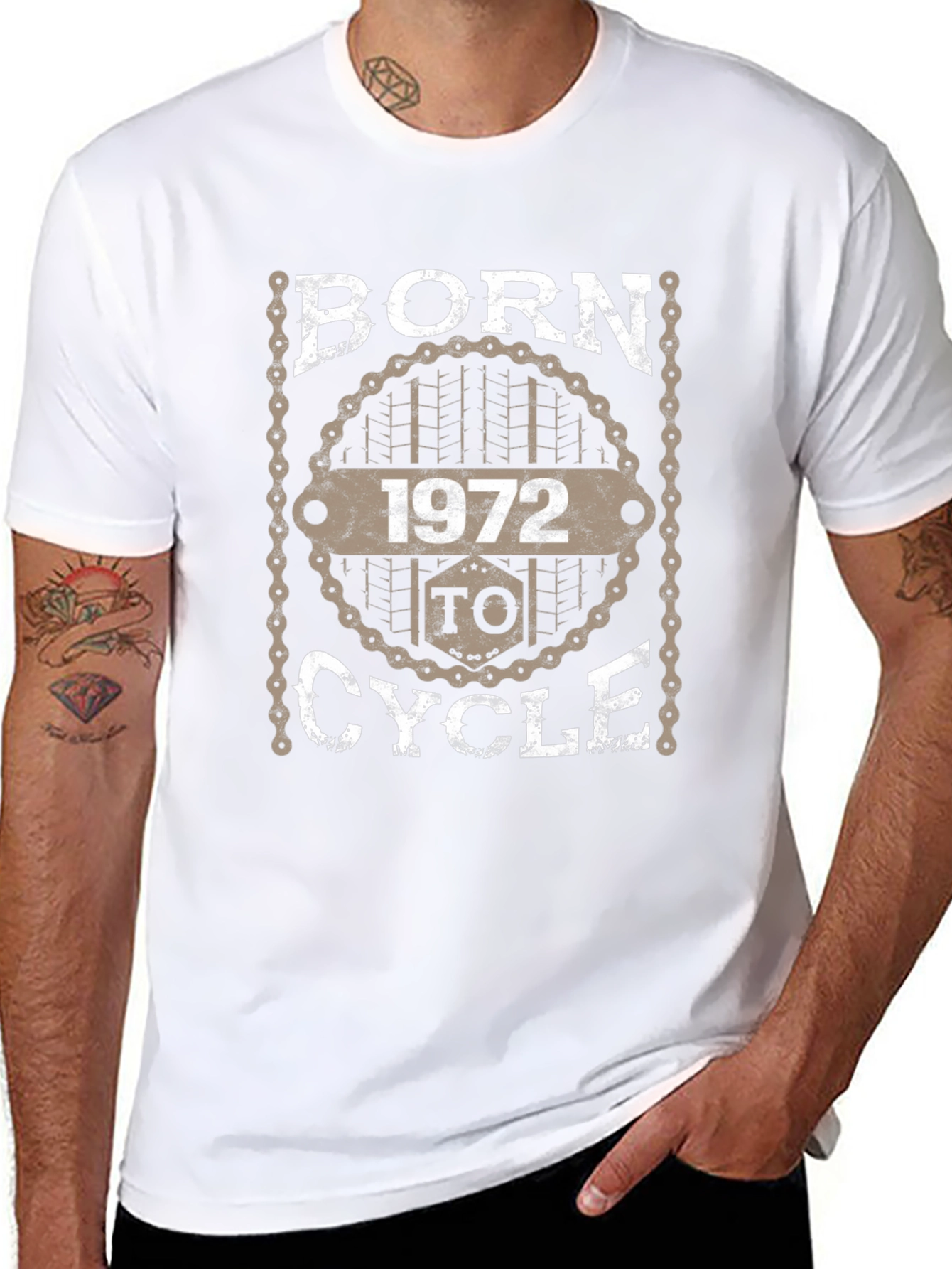 Born 1972 To Cycle - Graphic T-Shirt