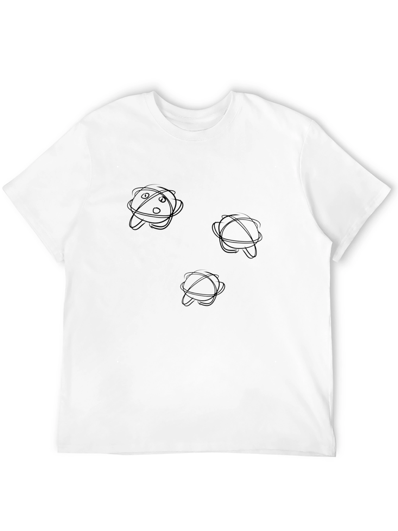Abstract Planet T-Shirt - Mens Black Graphic Tee