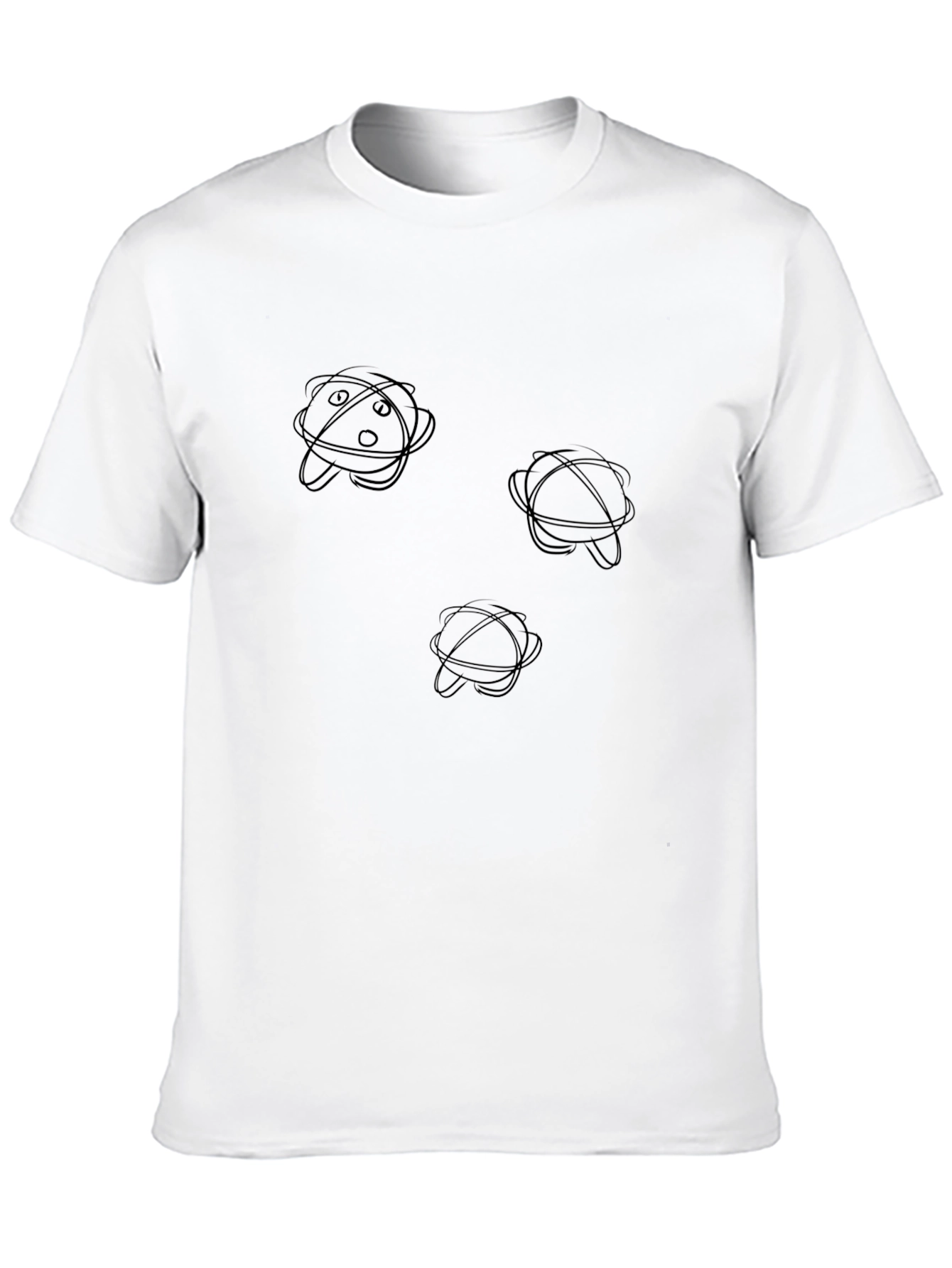 Abstract Planet T-Shirt - Mens Black Graphic Tee