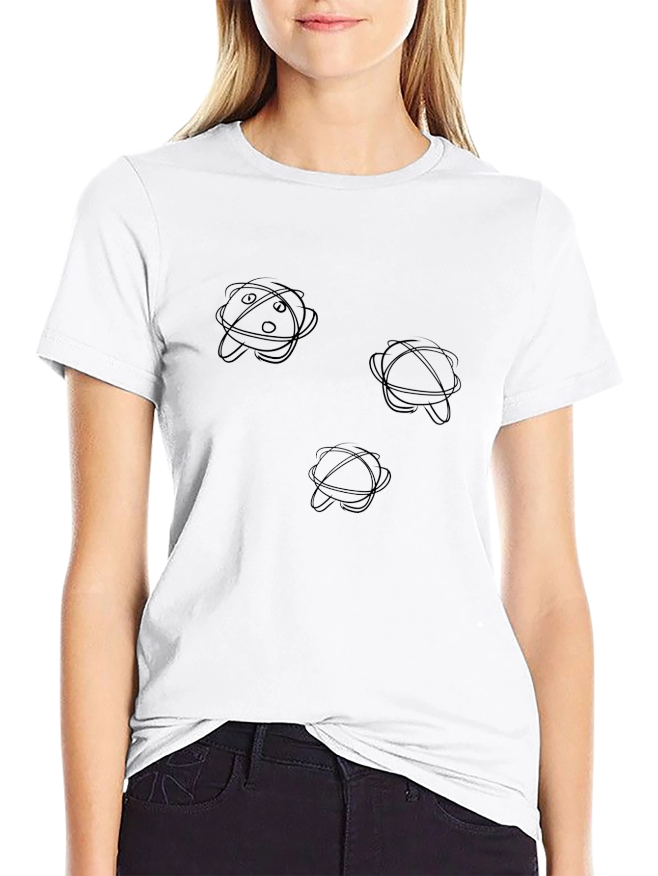 Abstract Planet T-Shirt - Mens Black Graphic Tee