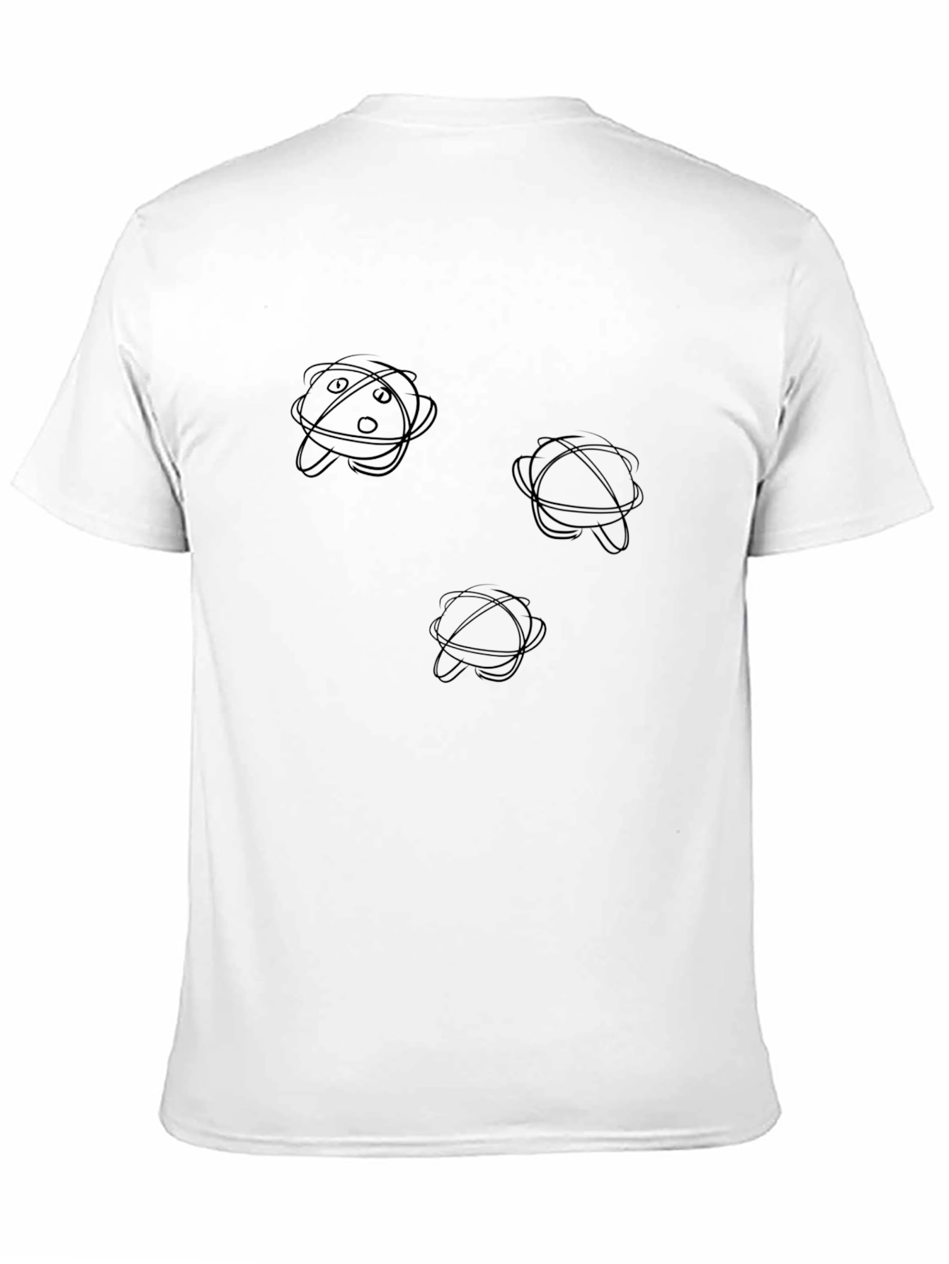 Abstract Planet T-Shirt - Mens Black Graphic Tee