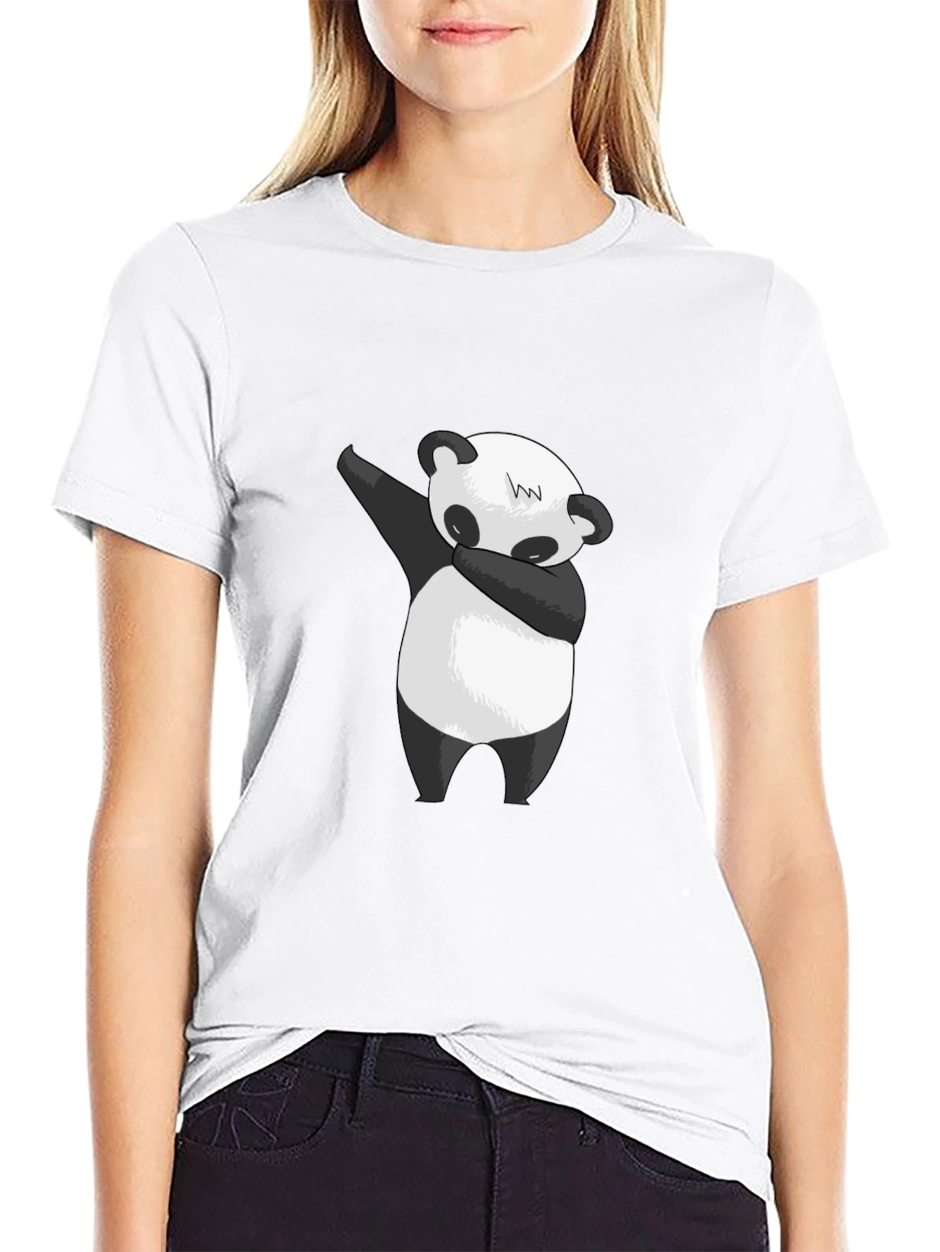 Dabbing Panda Black T-Shirt