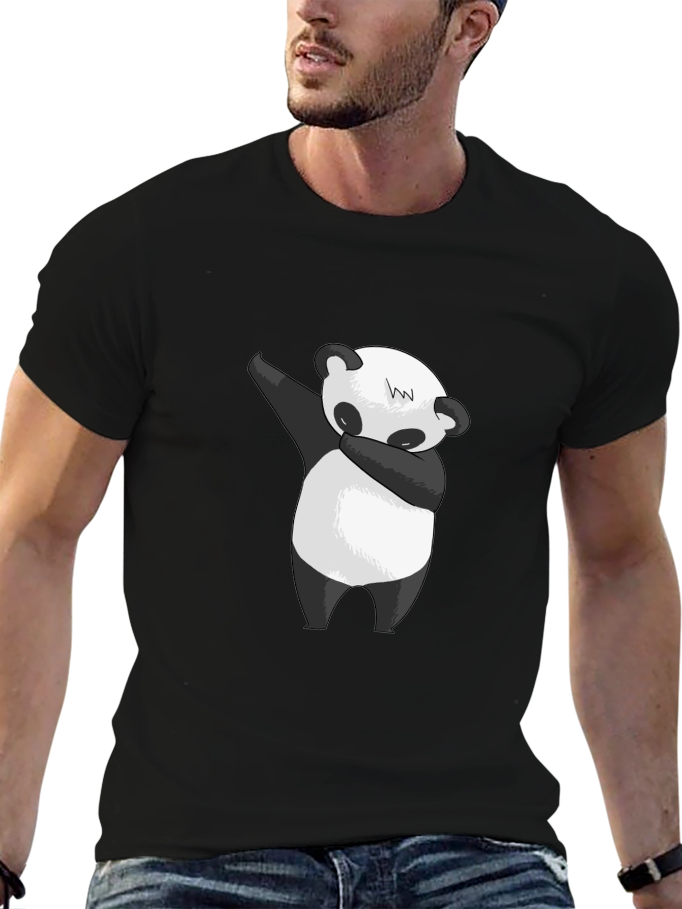 Dabbing Panda Black T-Shirt