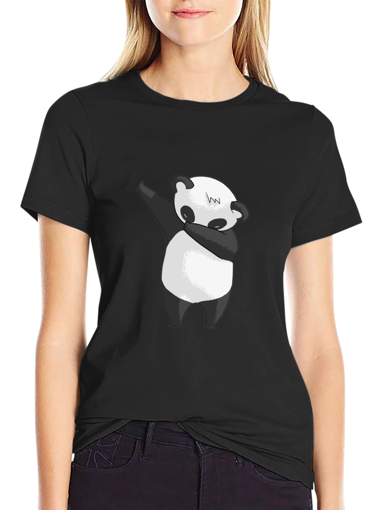 Dabbing Panda Black T-Shirt