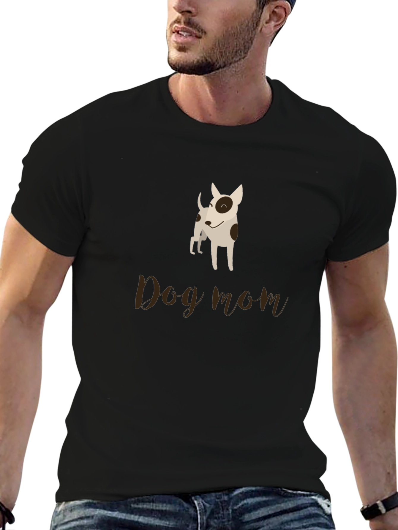 Dog Mom Black T-Shirt - Pet Lover Apparel