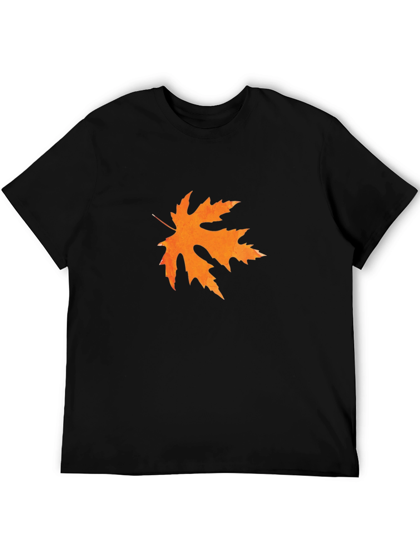 Autumn Leaf Graphic Tee - Black Casual Shirt