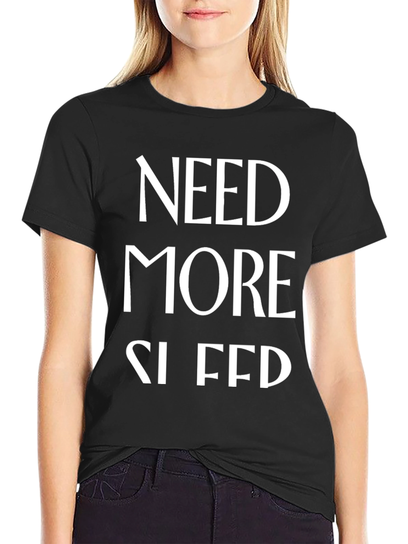 Need More Sleep T-Shirt - Black Cotton Tee