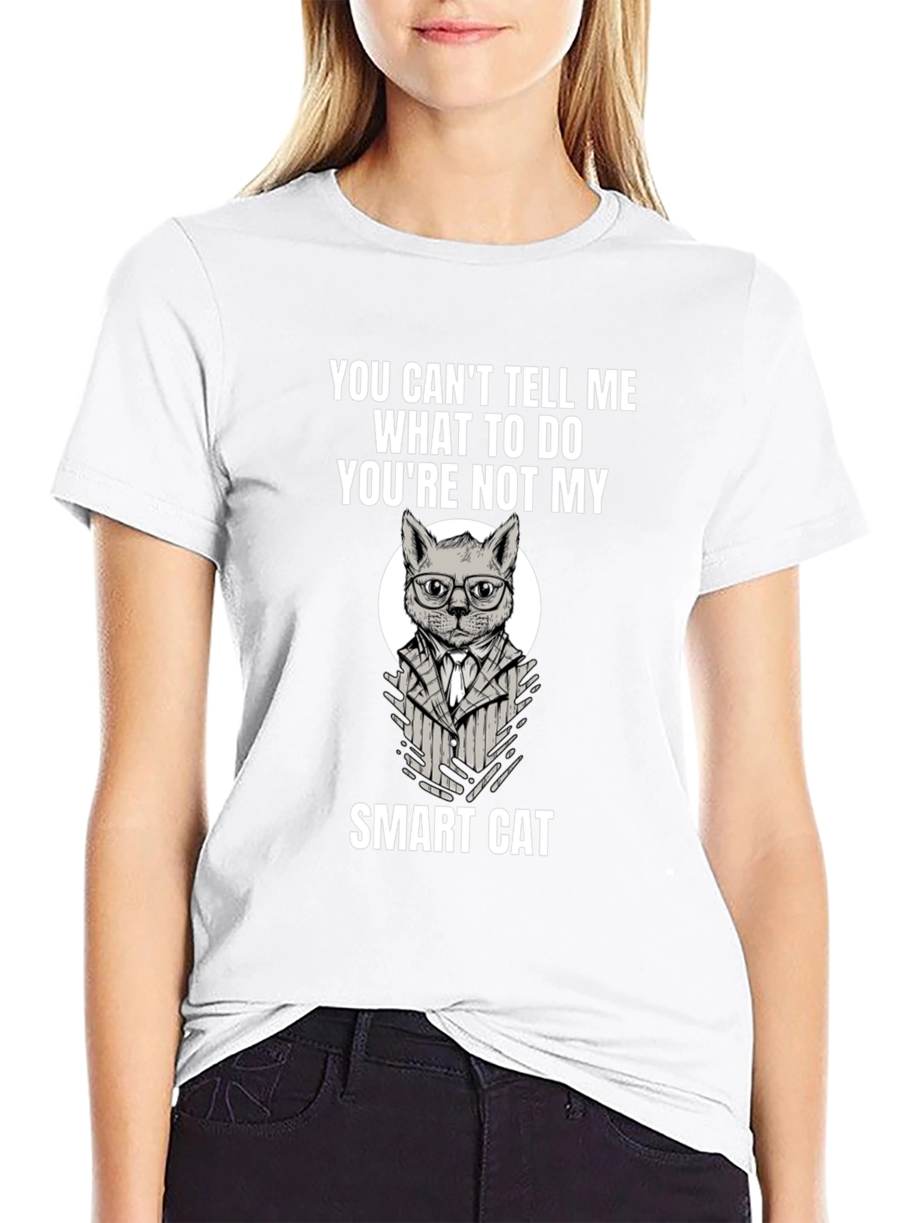Smart Cat T-Shirt: Youre Not My Boss!