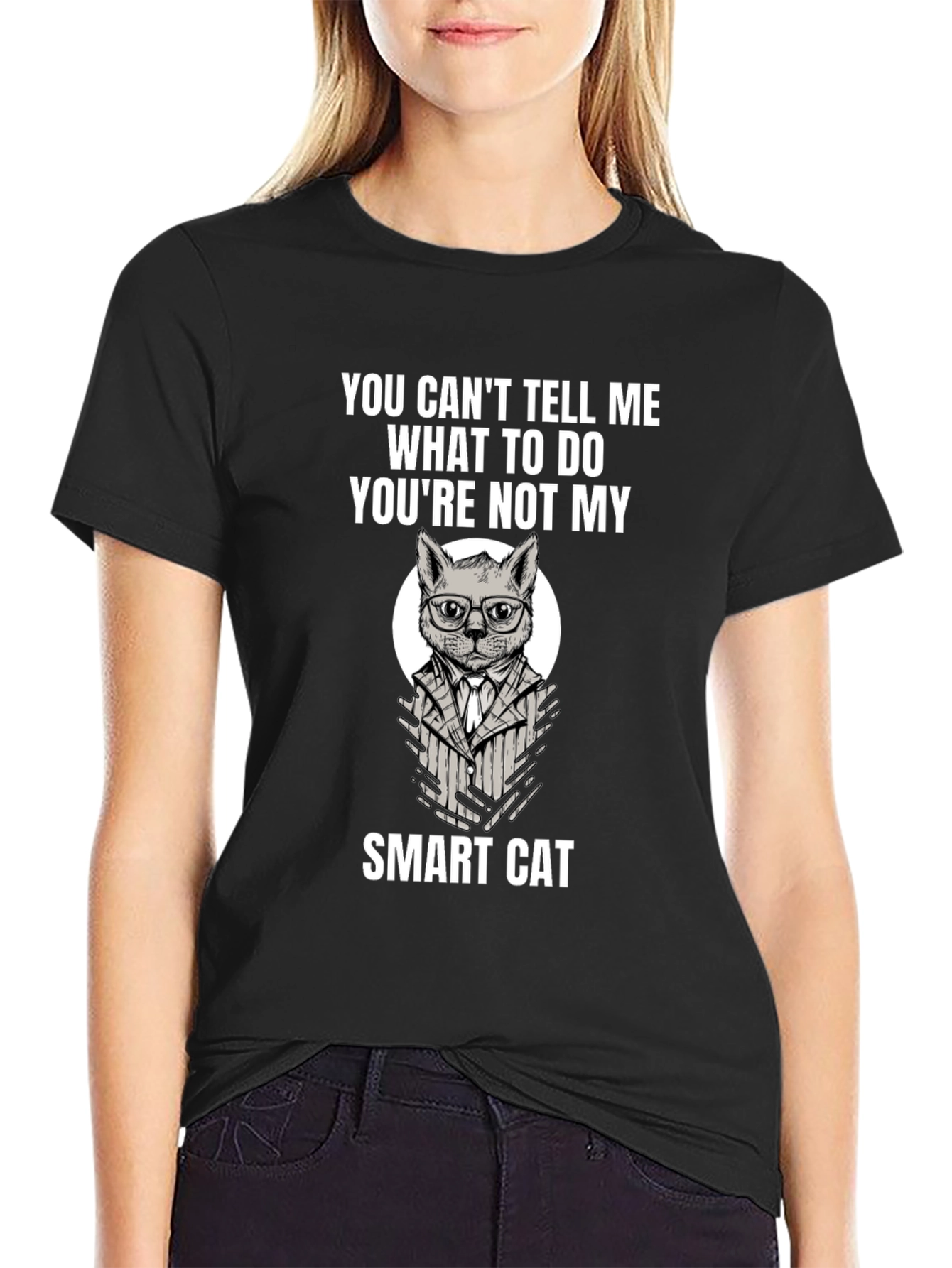 Smart Cat T-Shirt: Youre Not My Boss!