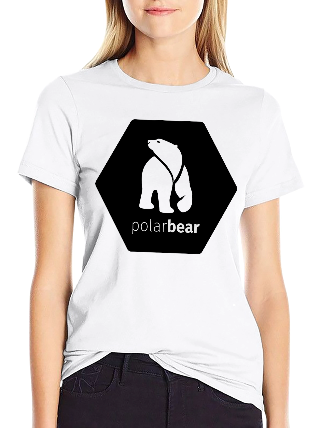 Black Polar Bear Graphic Tee - Modern Casual Style
