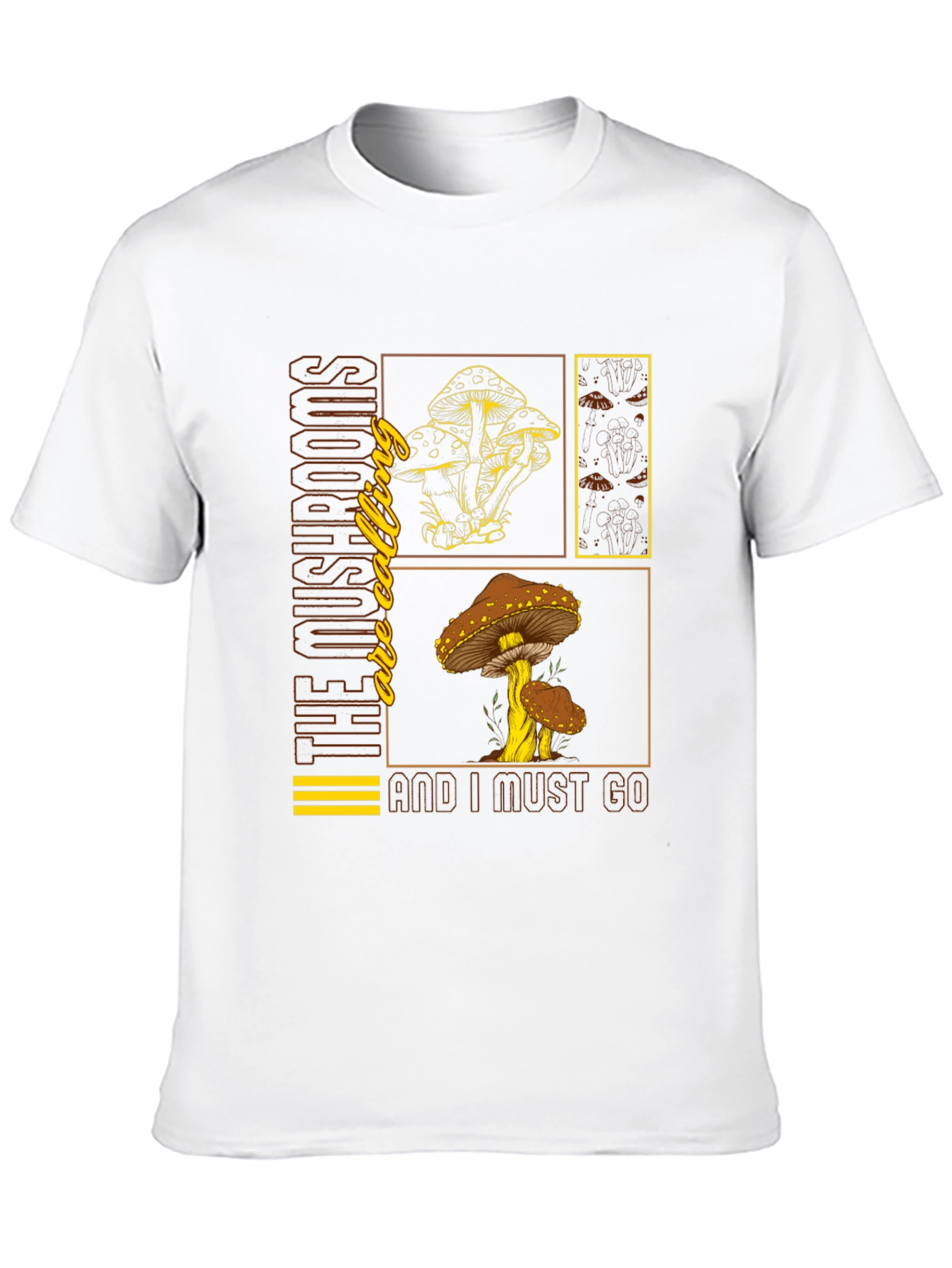 Mushroom Calling Graphic T-Shirt - Nature Lover Tee
