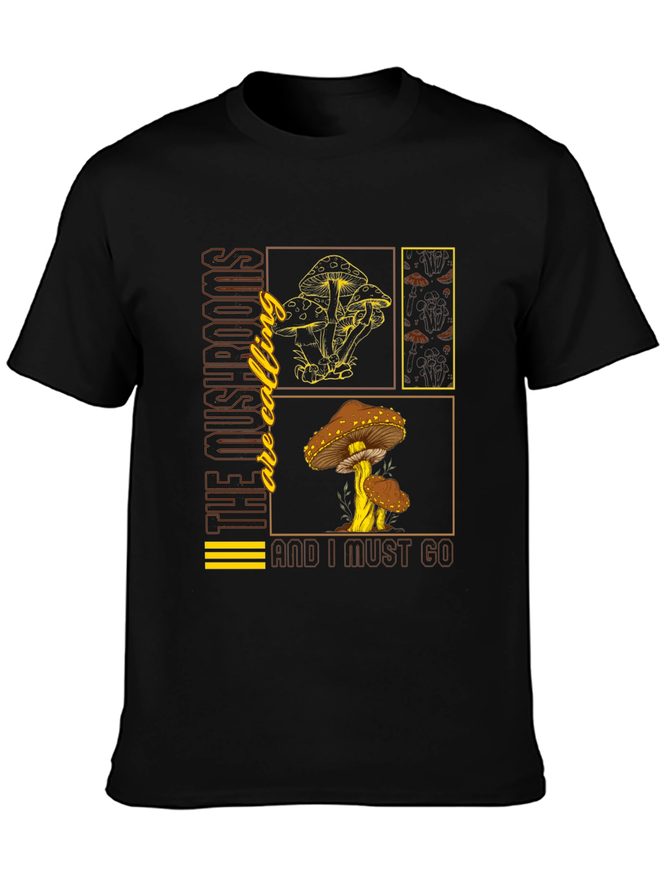 Mushroom Calling Graphic T-Shirt - Nature Lover Tee